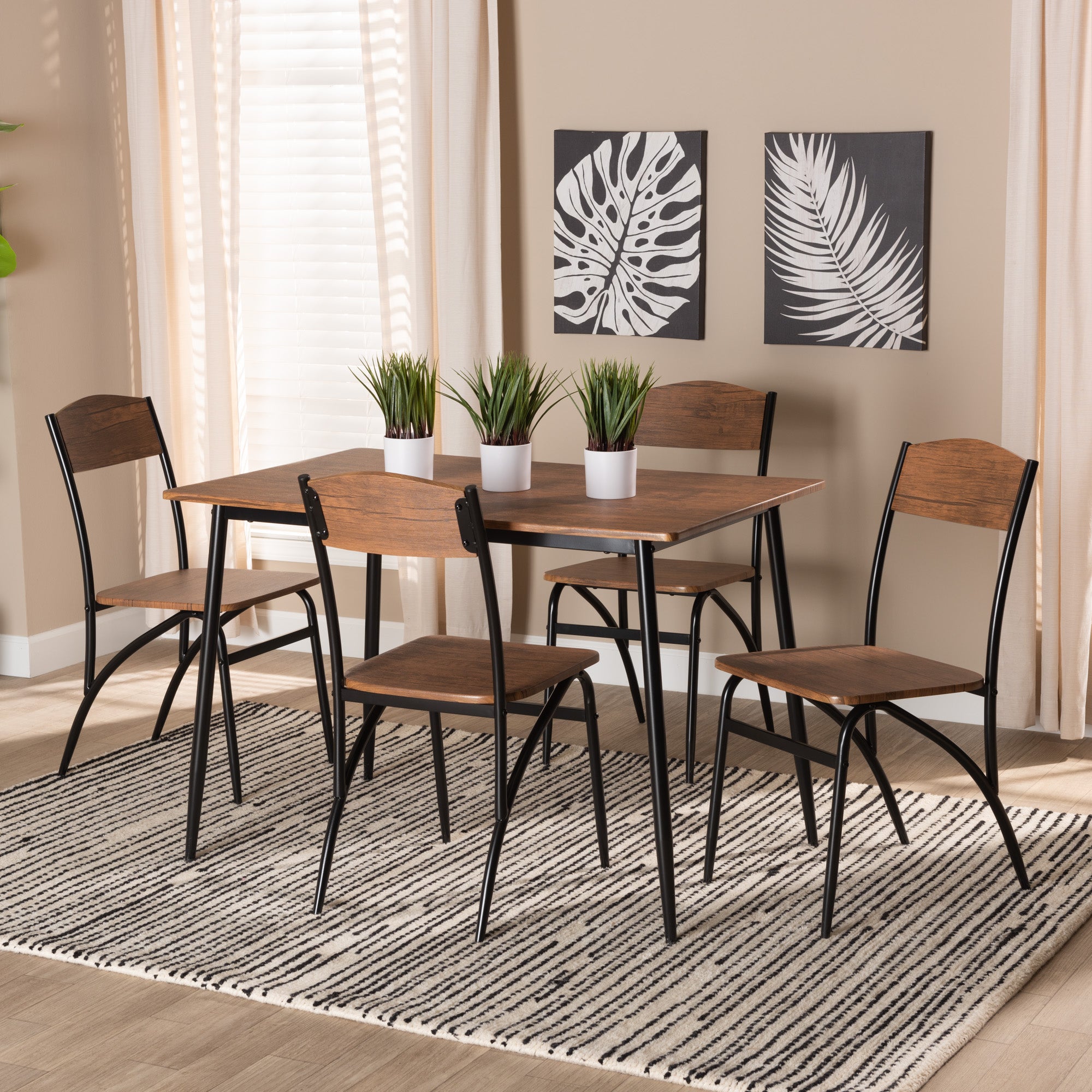 Neona Modern Table Dining Chairs 5 Piece