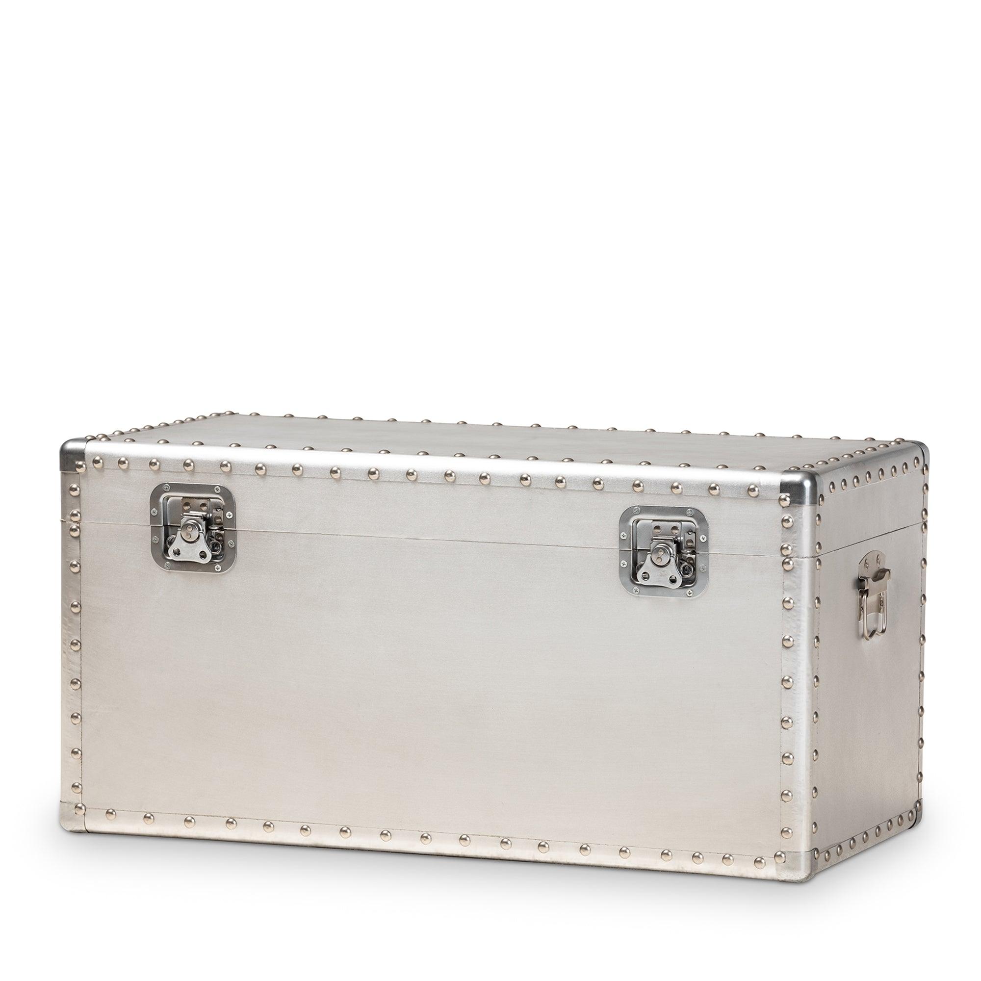 Serge French Industrial Metal Storage Trunk