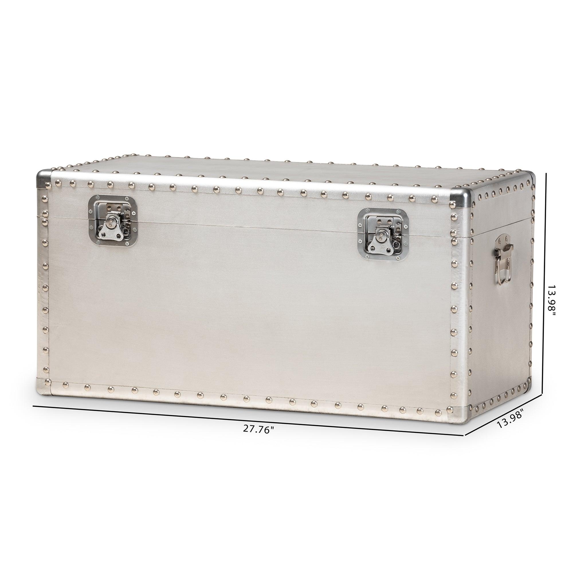 Serge French Industrial Metal Storage Trunk