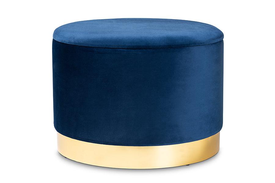 Marisa Glam and Luxe Velvet Fabric Upholstered Finished Storage Ottoman