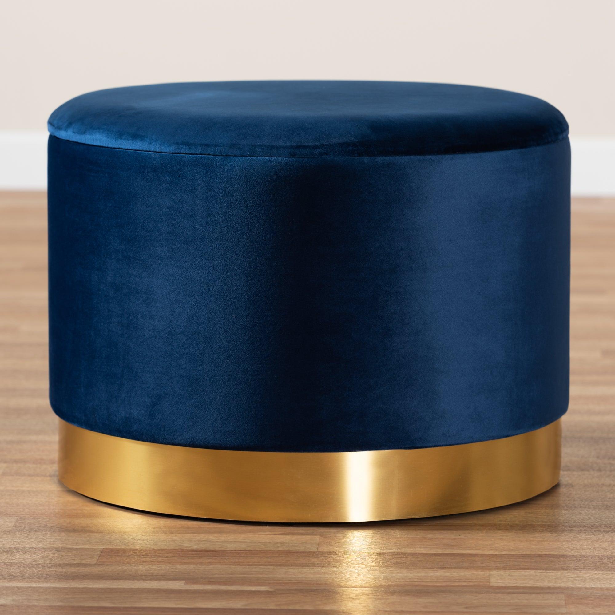 Marisa Glam and Luxe Velvet Fabric Upholstered Finished Storage Ottoman