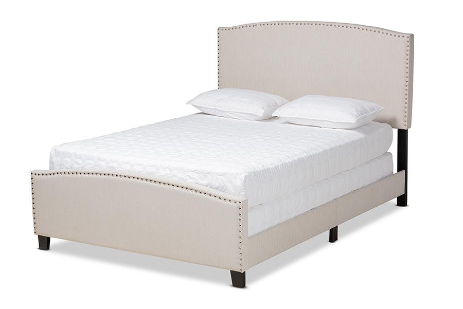 Morgan Modern Transitional Fabric Upholstered Panel Bed