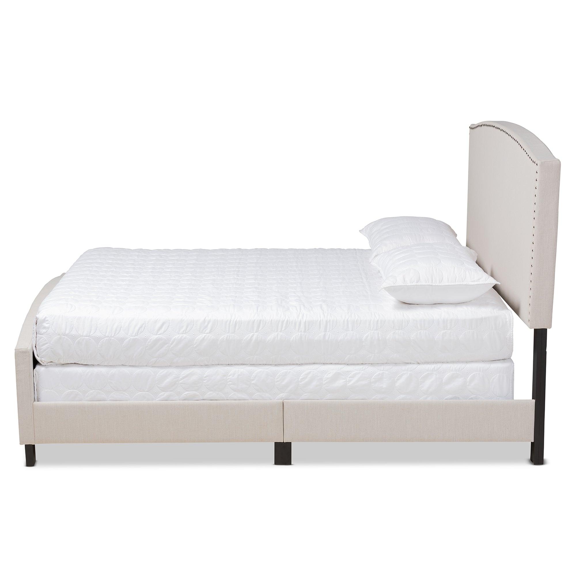 Morgan Modern Transitional Fabric Upholstered Panel Bed