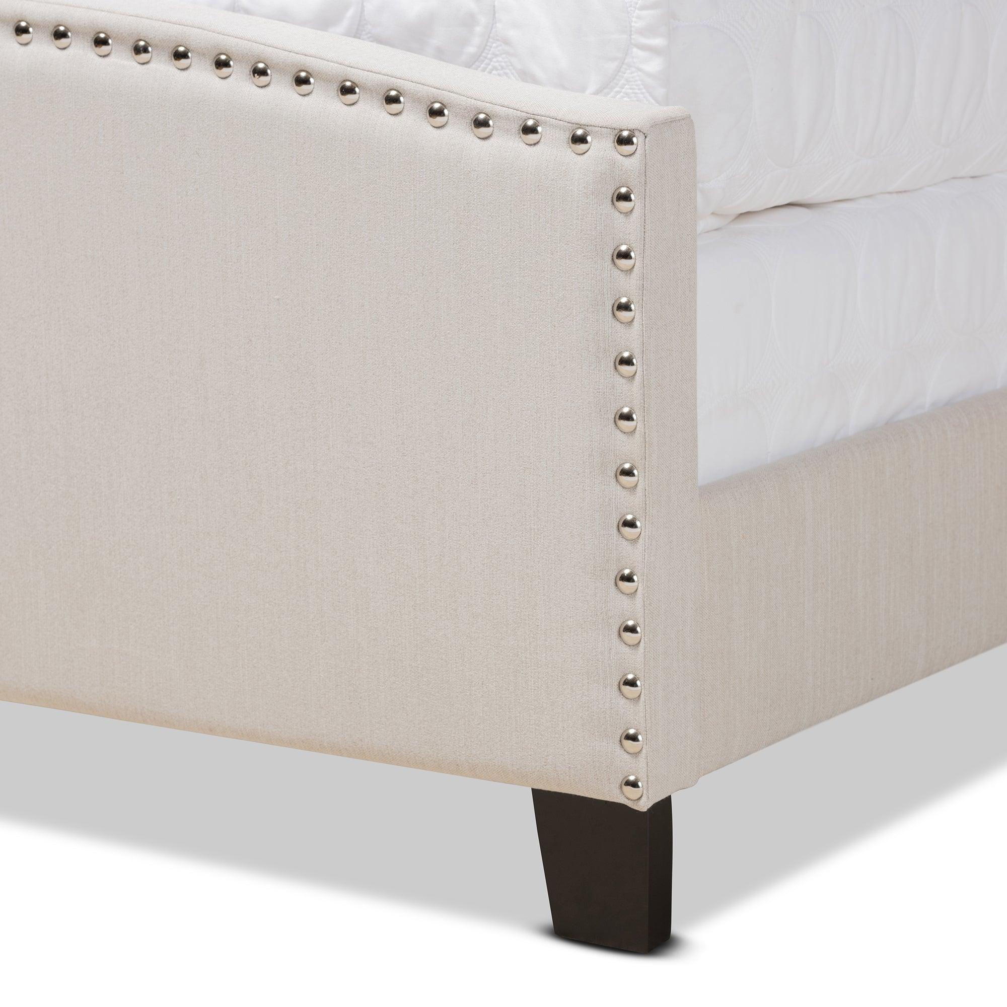 Morgan Modern Transitional Fabric Upholstered Panel Bed