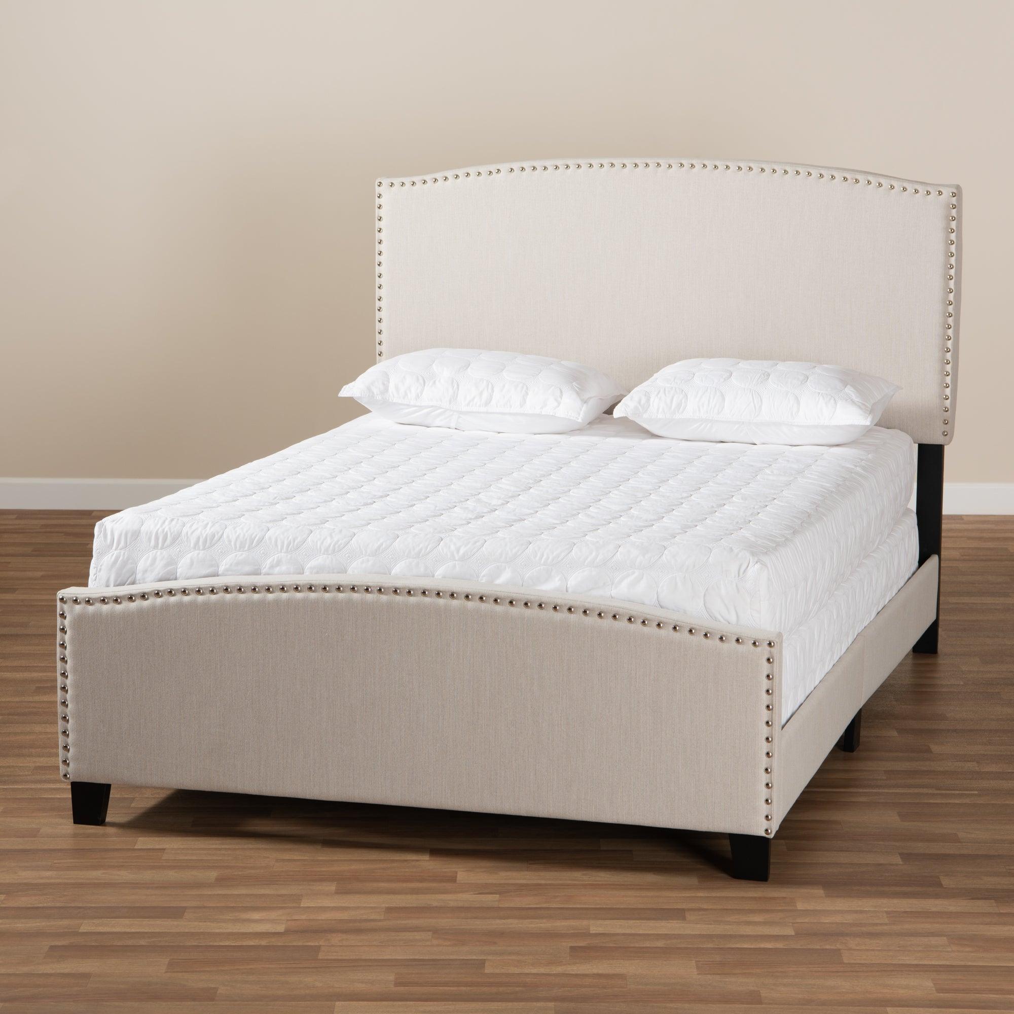 Morgan Modern Transitional Fabric Upholstered Panel Bed