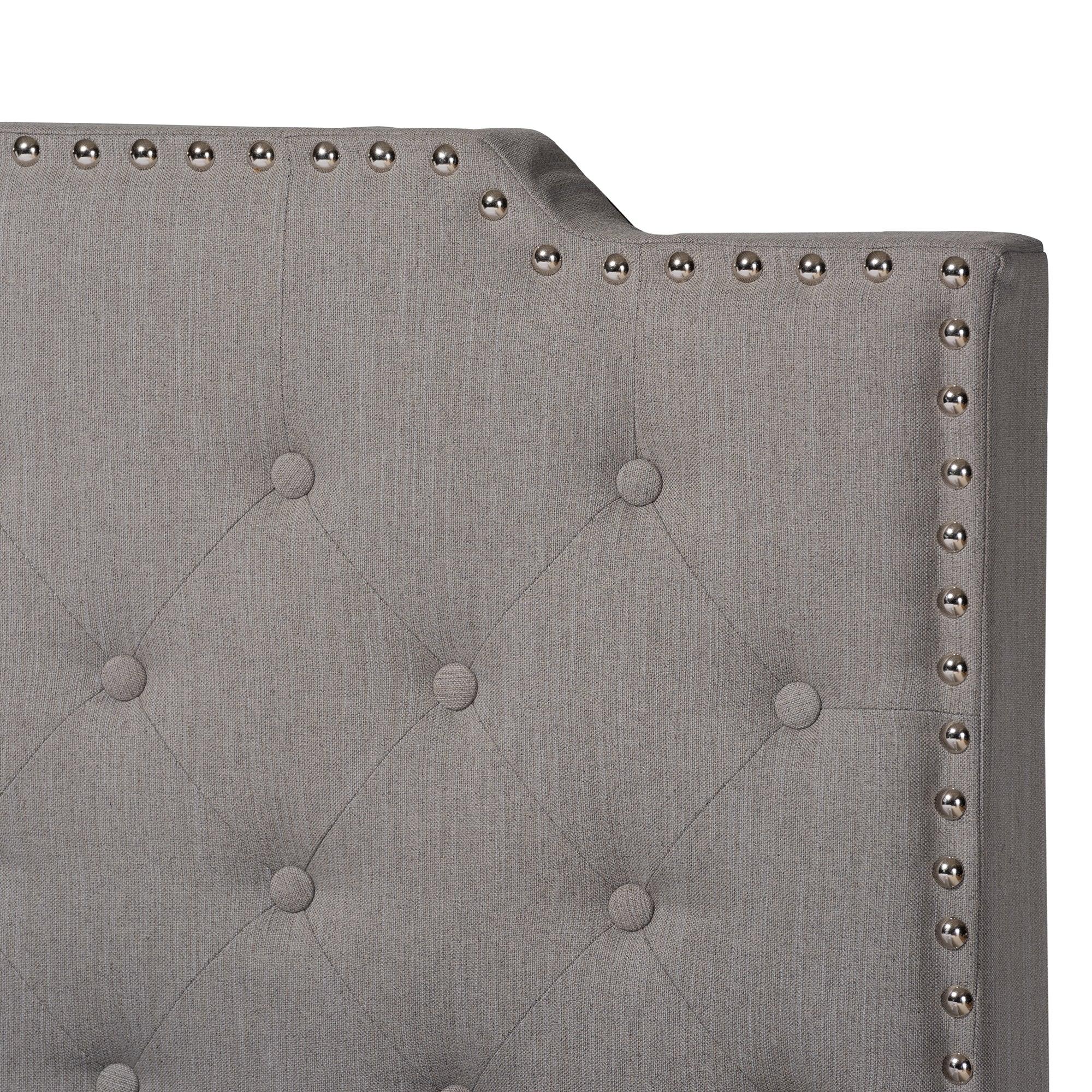 Marion Modern Transitional Fabric Upholstered Button Tufted Panel Bed