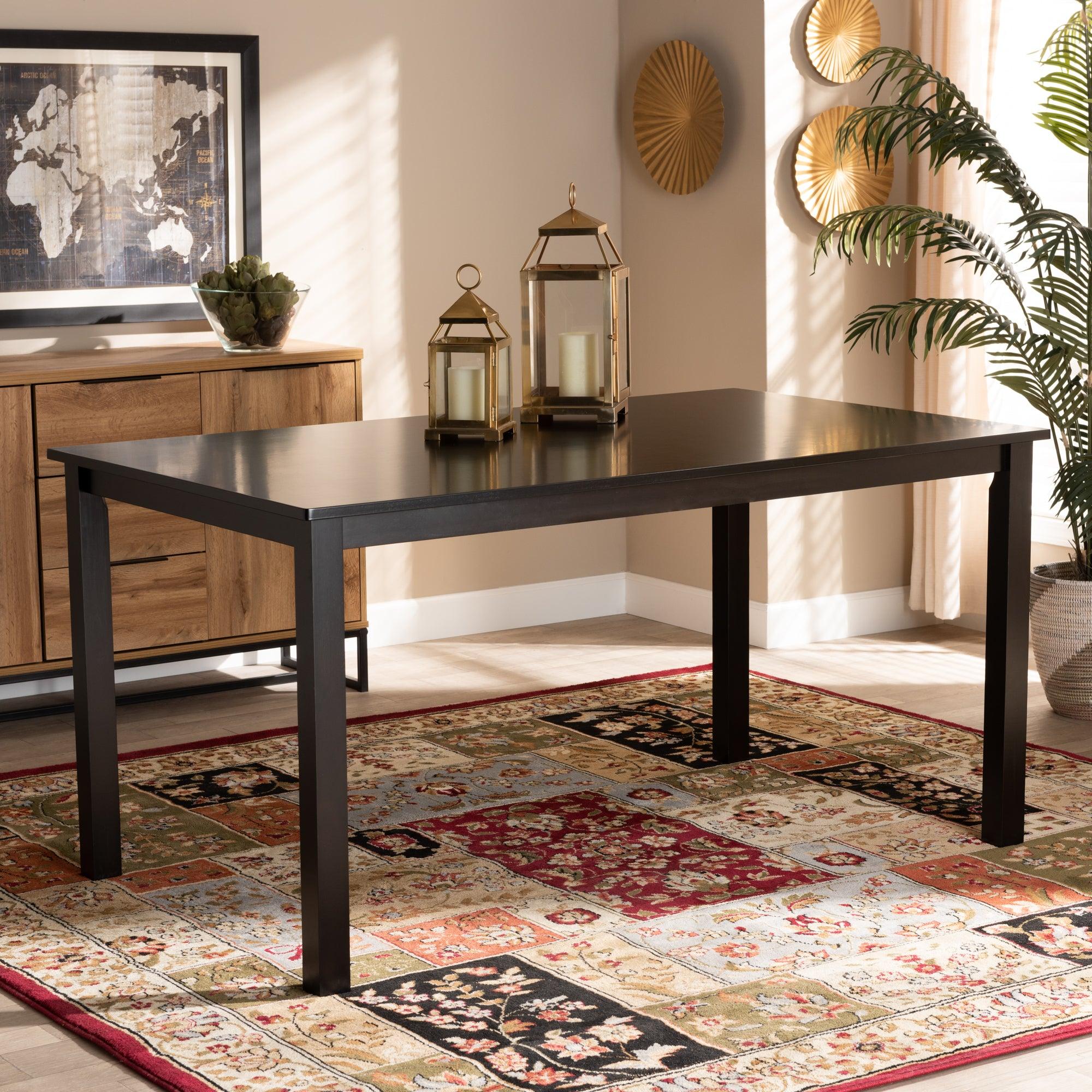 Eveline Modern and Contemporary Espresso Finished Rectangular Wood Dining Table