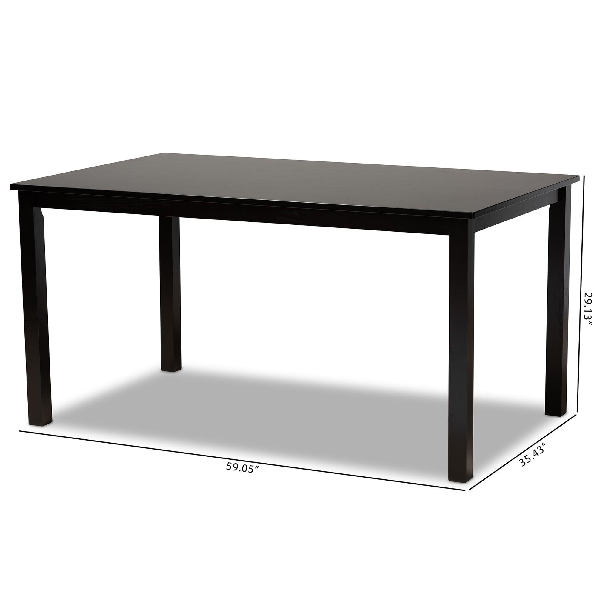 Eveline Modern and Contemporary Espresso Finished Rectangular Wood Dining Table