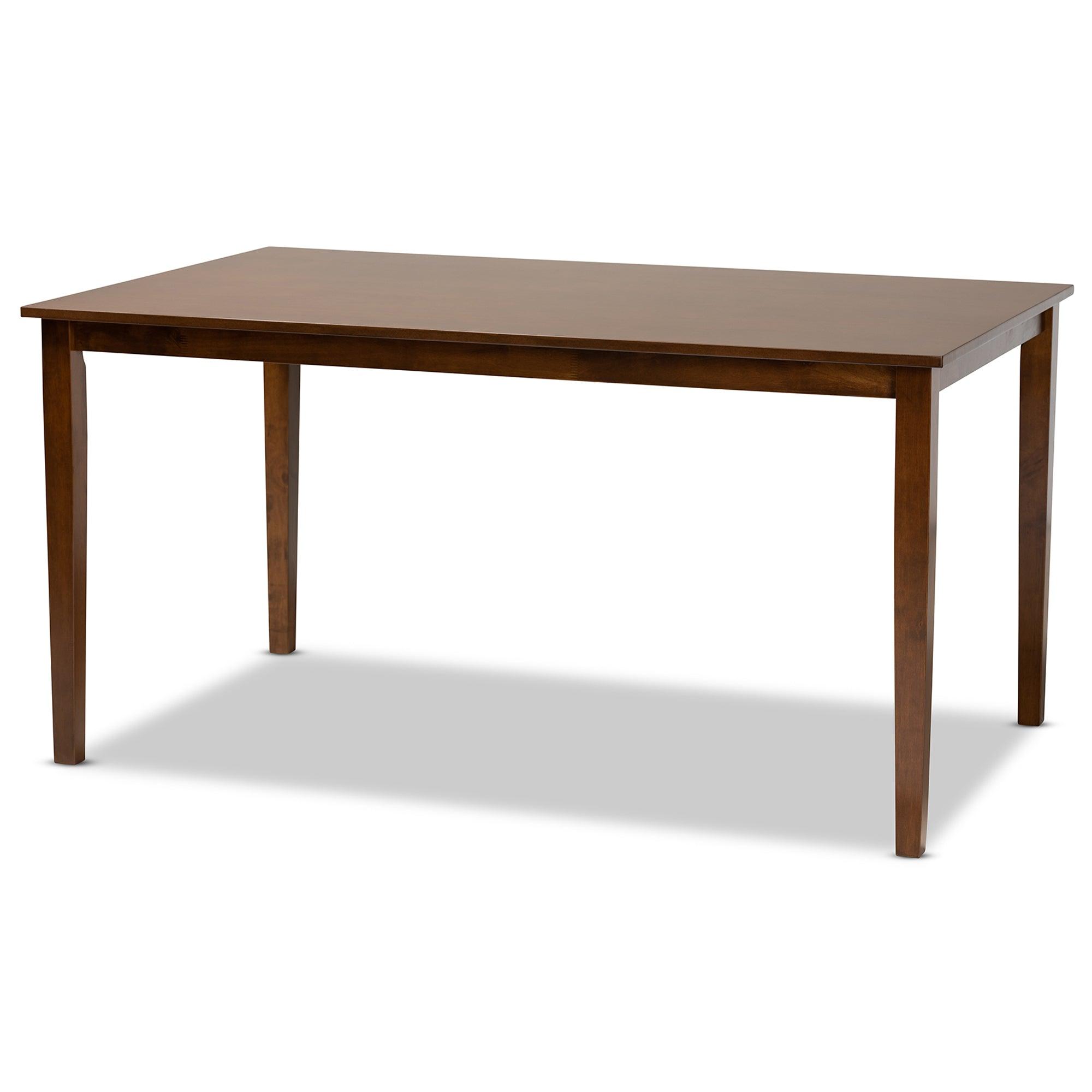 Eveline Modern and Contemporary Finished Rectangular Wood Dining Table