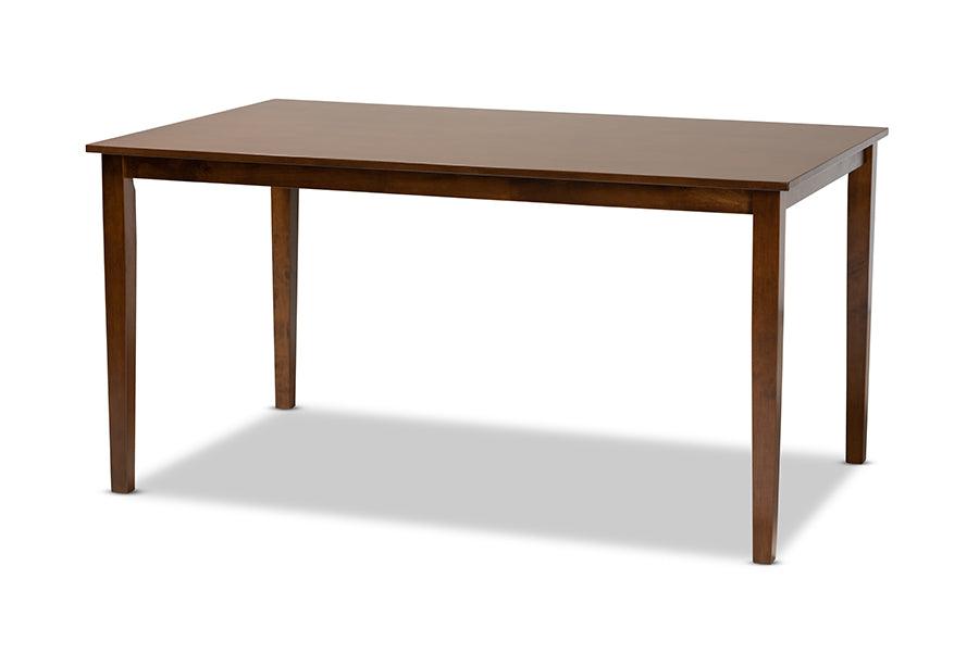 Eveline Modern and Contemporary Finished Rectangular Wood Dining Table