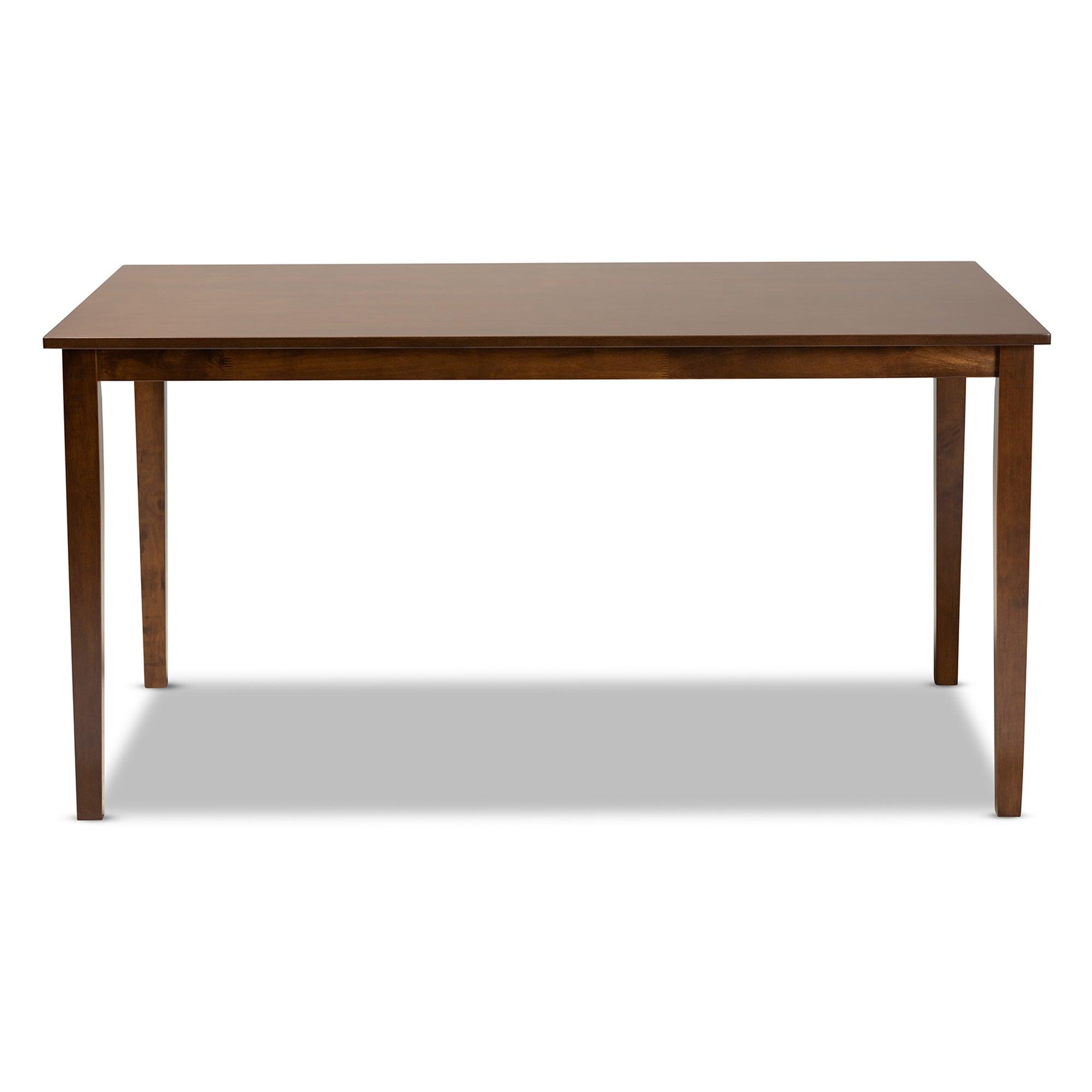 Eveline Modern and Contemporary Finished Rectangular Wood Dining Table