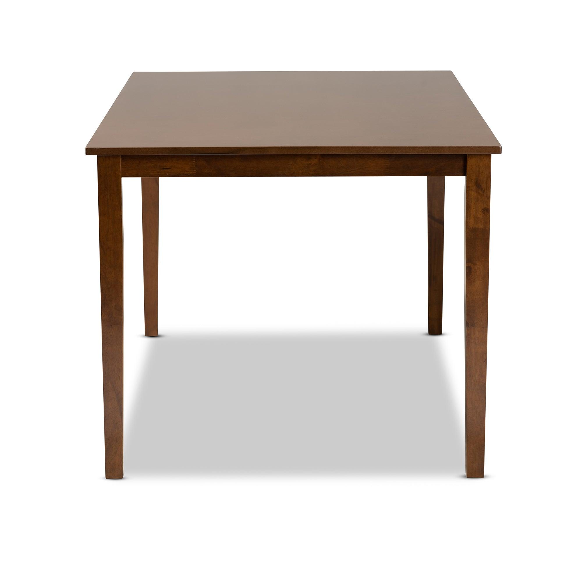 Eveline Modern and Contemporary Finished Rectangular Wood Dining Table