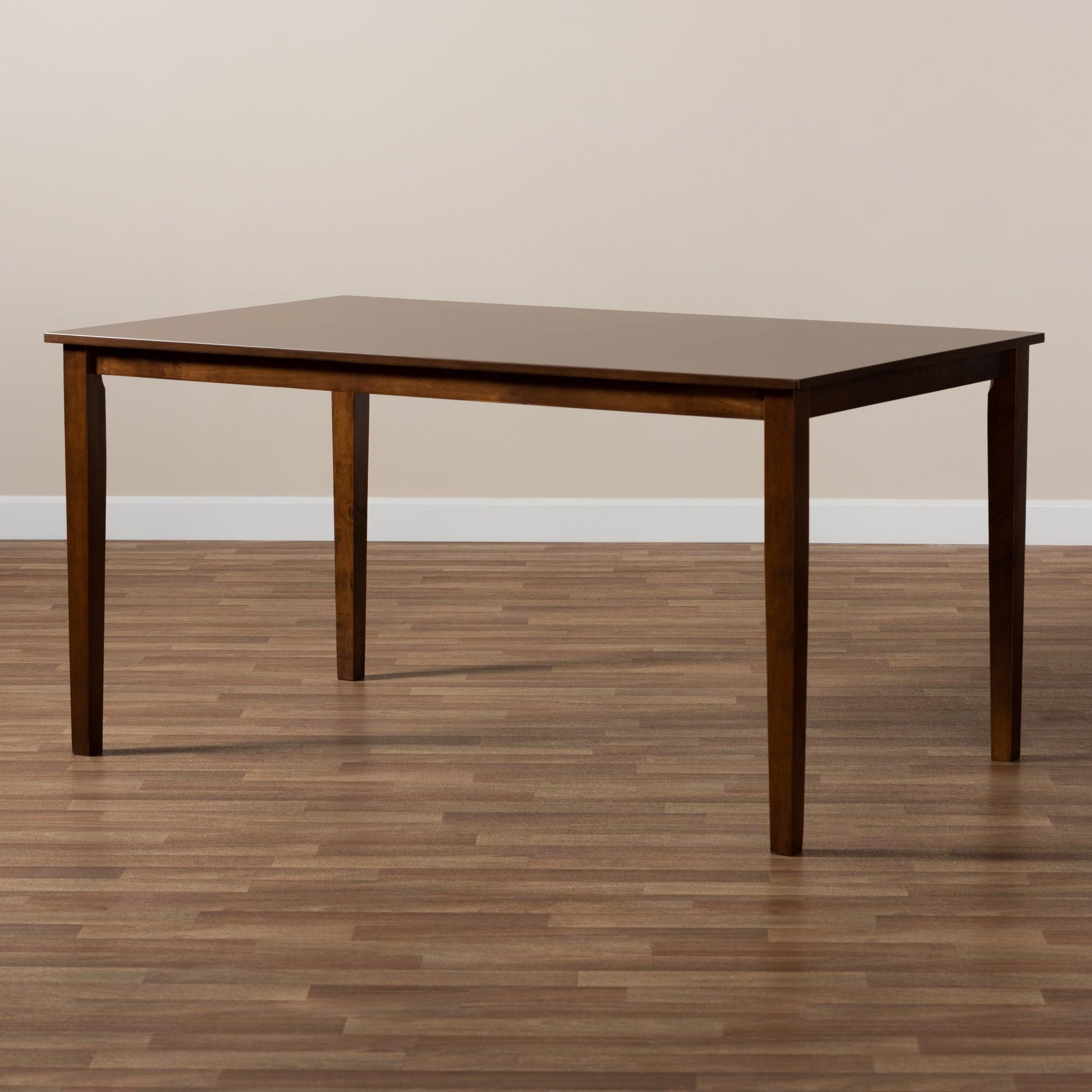 Eveline Modern and Contemporary Finished Rectangular Wood Dining Table