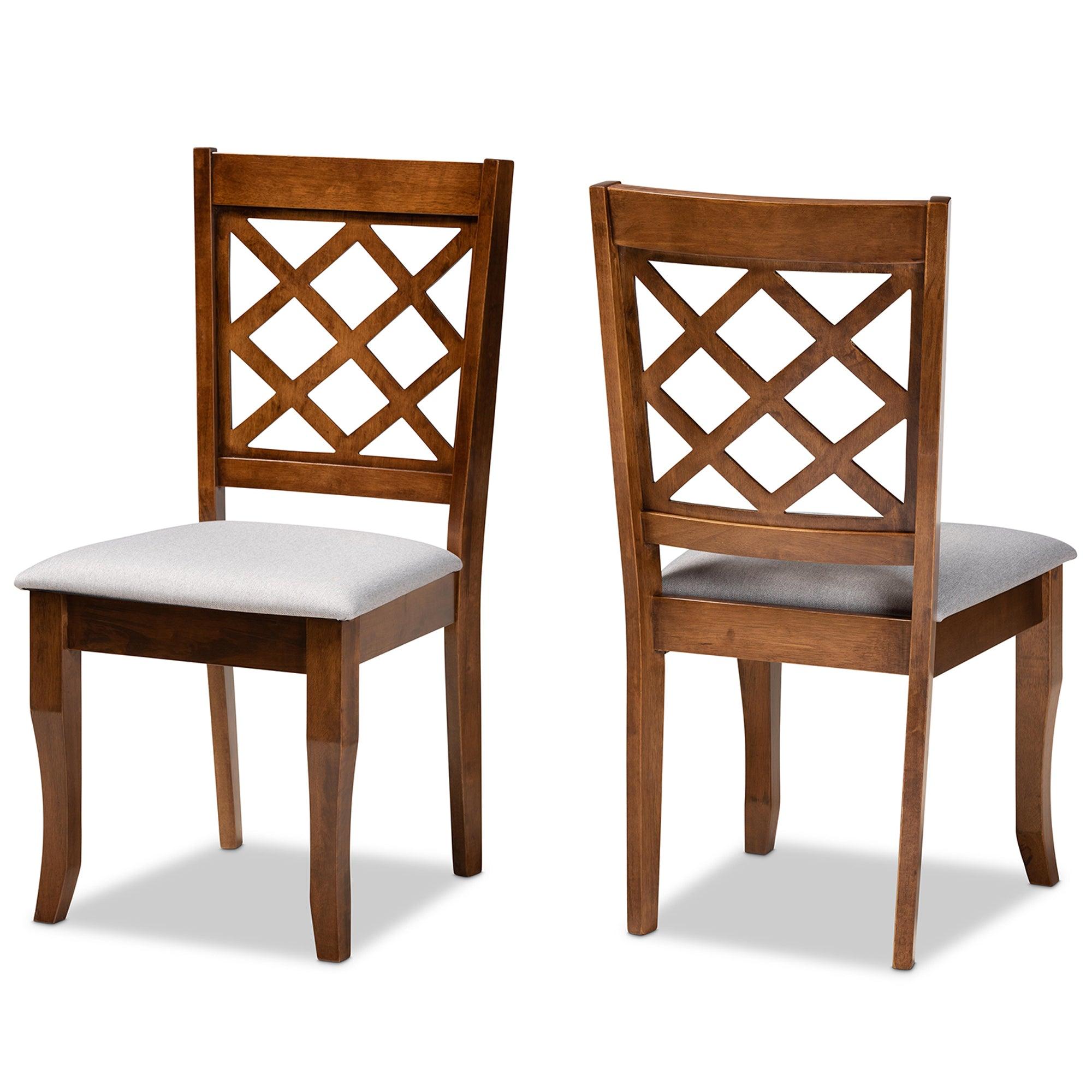 Verner Modern and Contemporary Fabric Upholstered Finished Wood 2-Piece Dining Chair Set