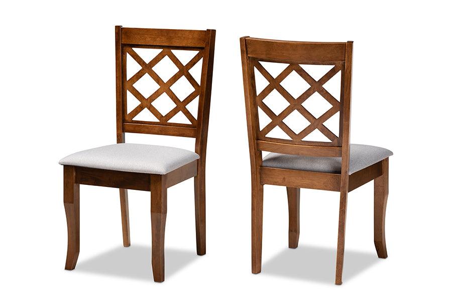 Verner Modern and Contemporary Fabric Upholstered Finished Wood 2-Piece Dining Chair Set