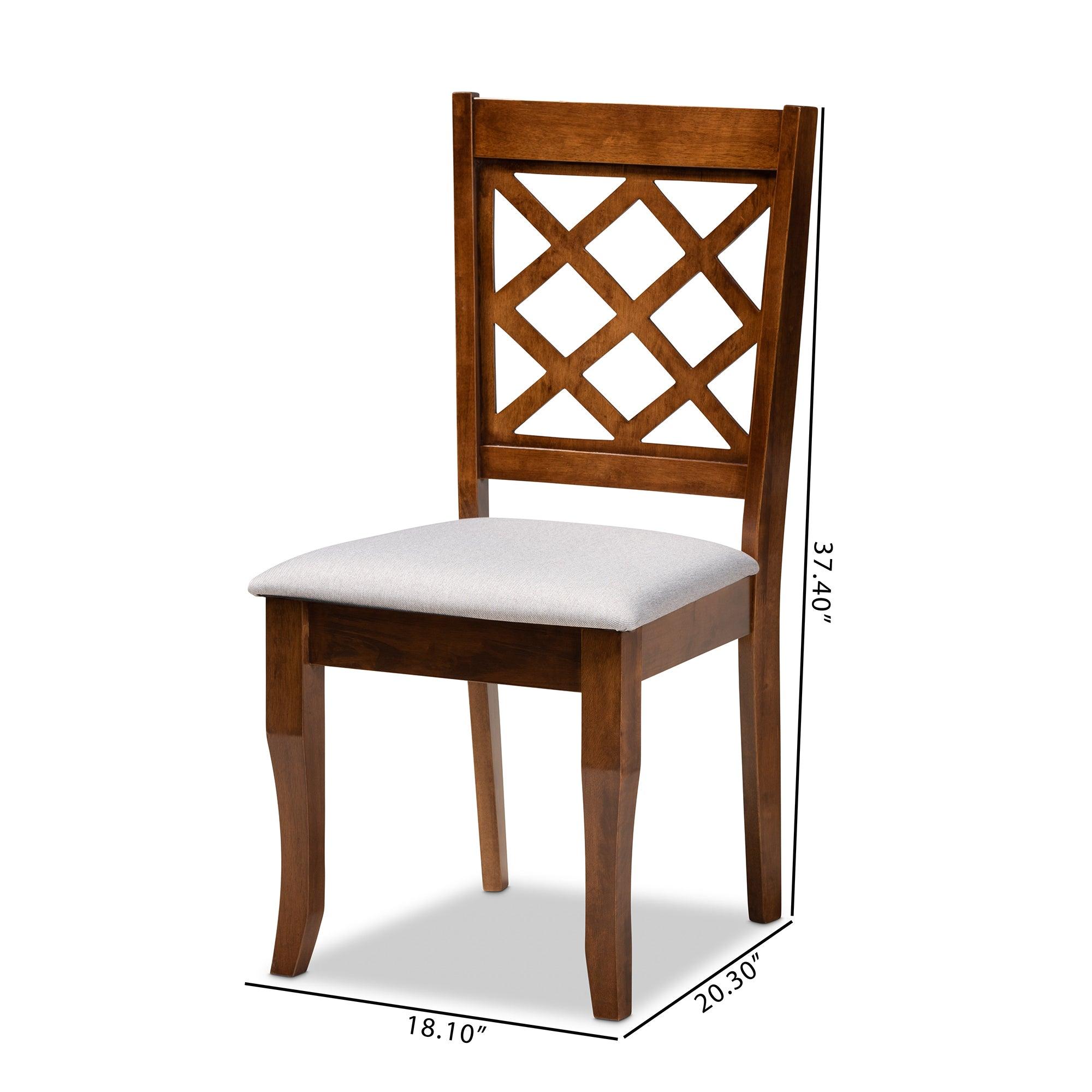 Verner Modern and Contemporary Fabric Upholstered Finished Wood 2-Piece Dining Chair Set