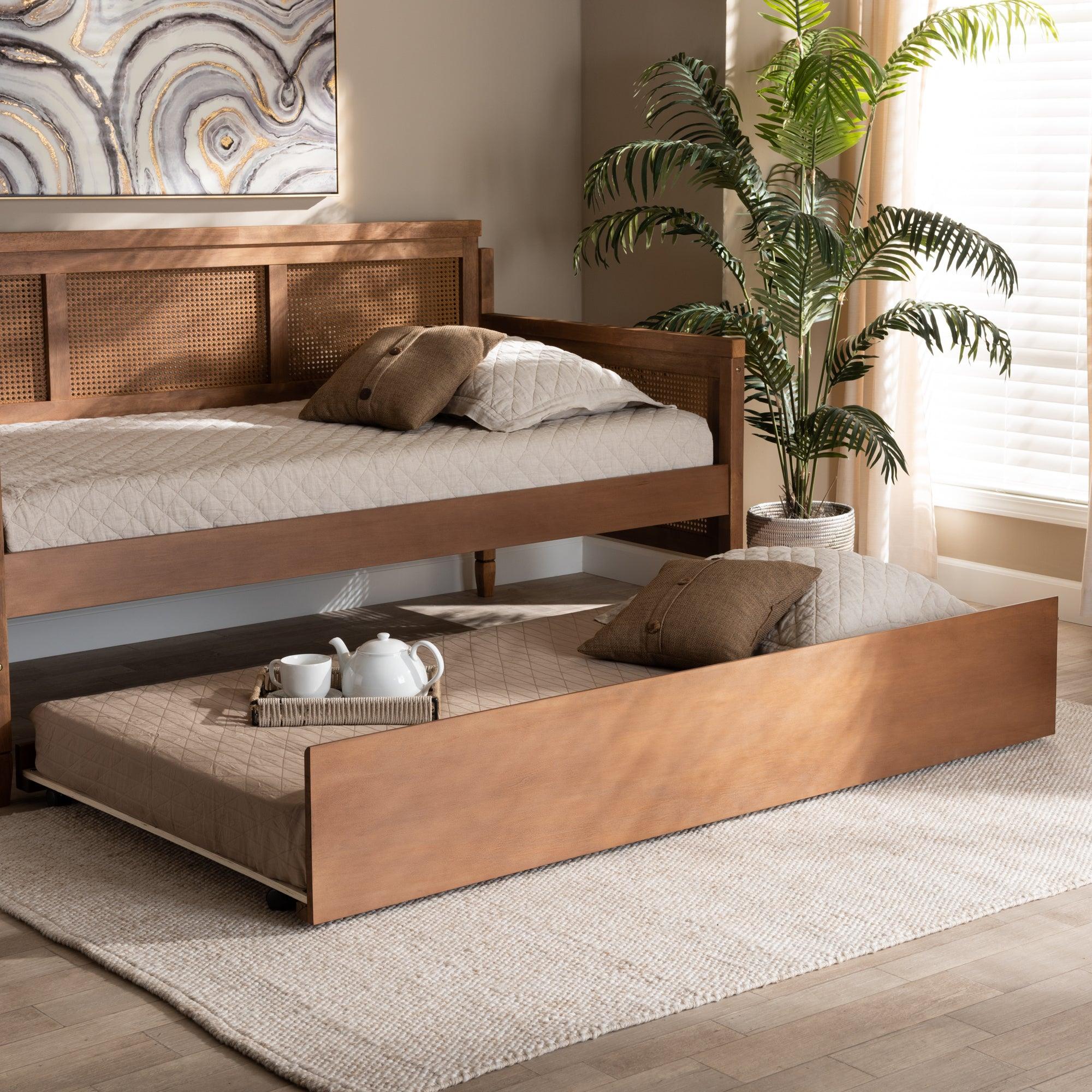 Toveli Modern and Contemporary Ash Finished Trundle Bed