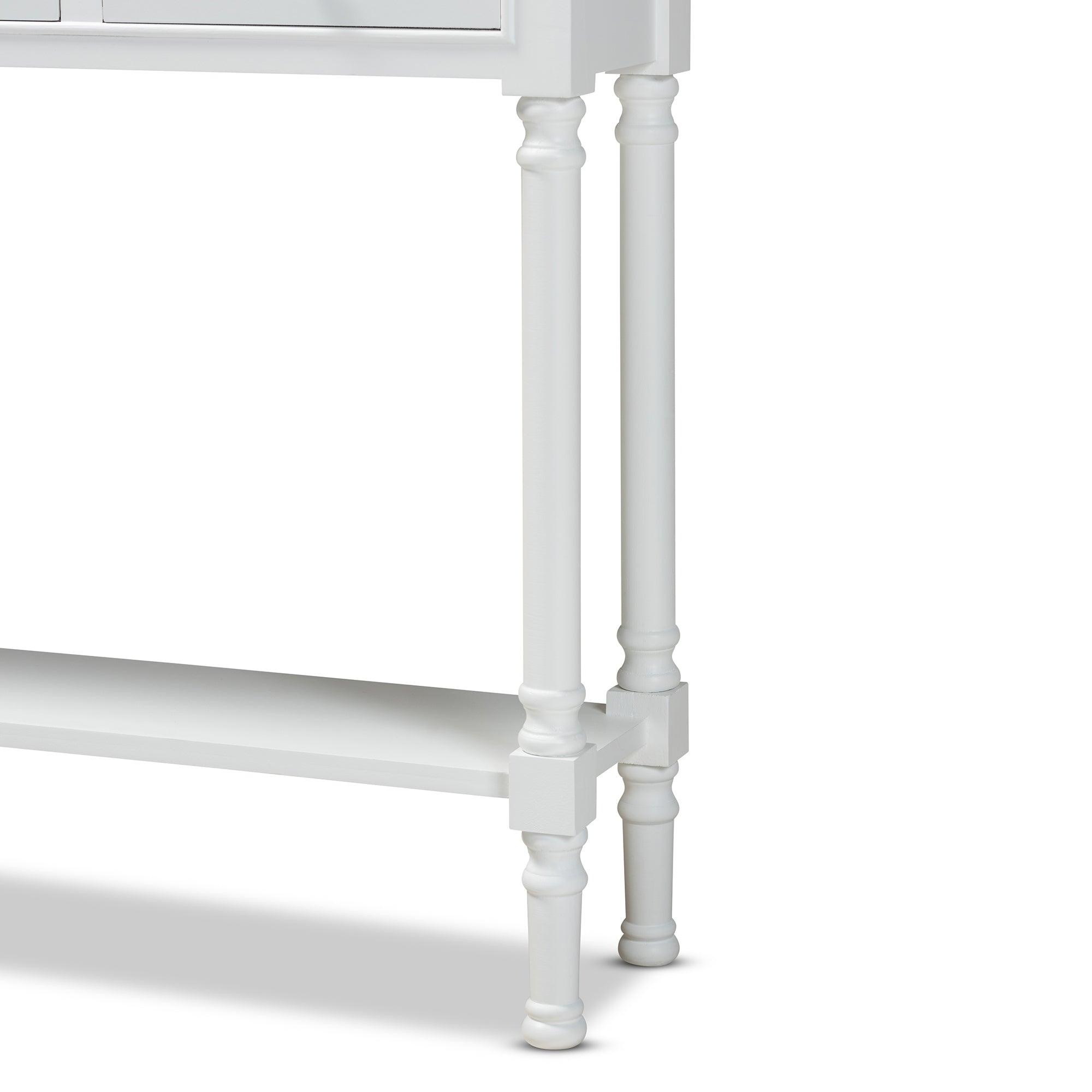 Calvin Classic and Traditional French Farmhouse Finished Wood 3-Drawer Entryway Console Table