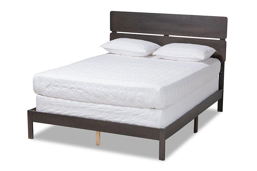 Anthony Modern and Contemporary Dark Finished Wood Panel Bed