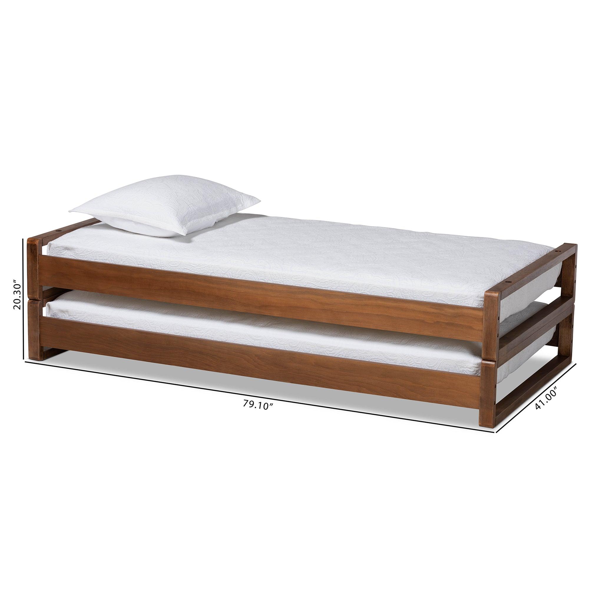 Klara Modern and Contemporary Finished Wood Expandable to Bed Frame