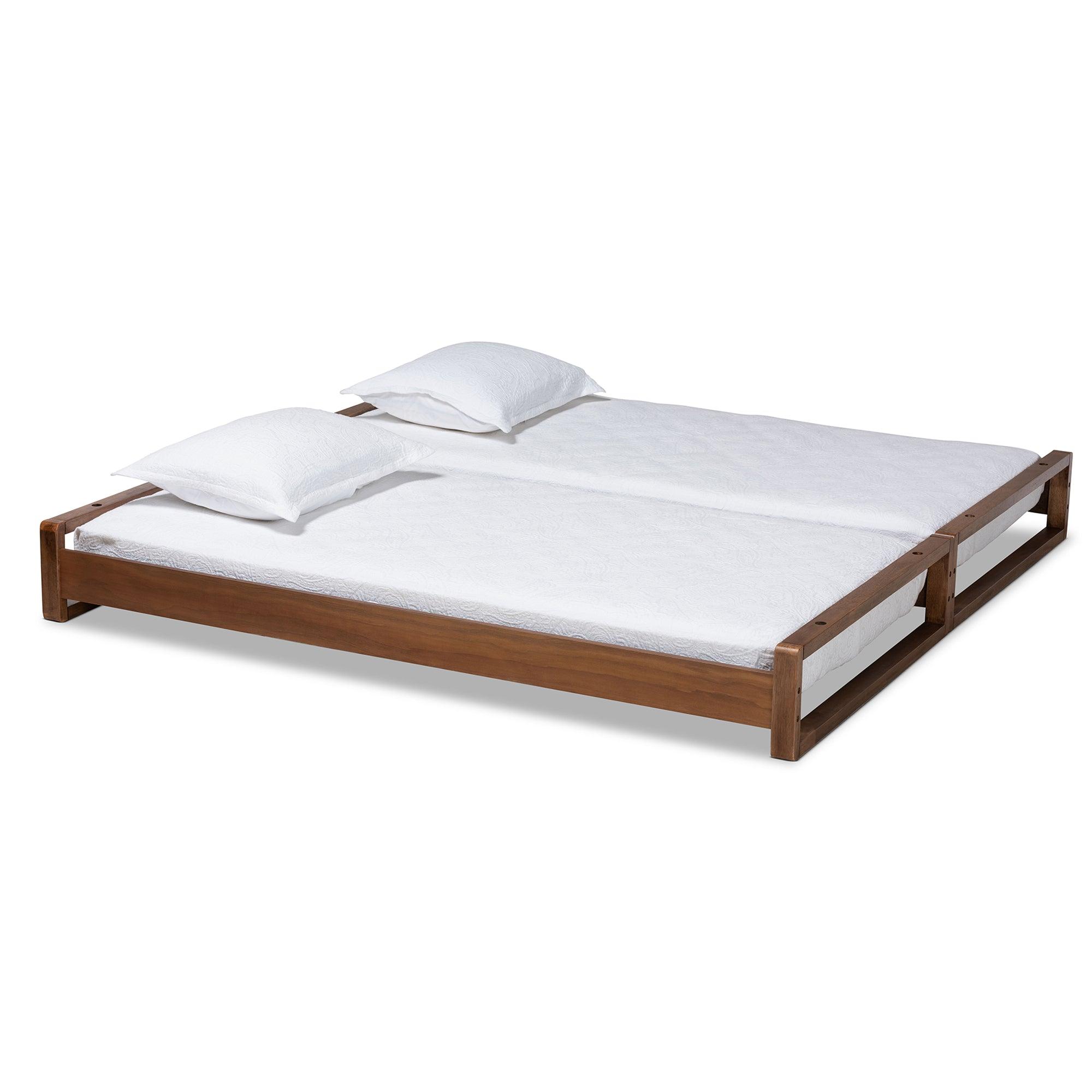 Klara Modern and Contemporary Finished Wood Expandable to Bed Frame