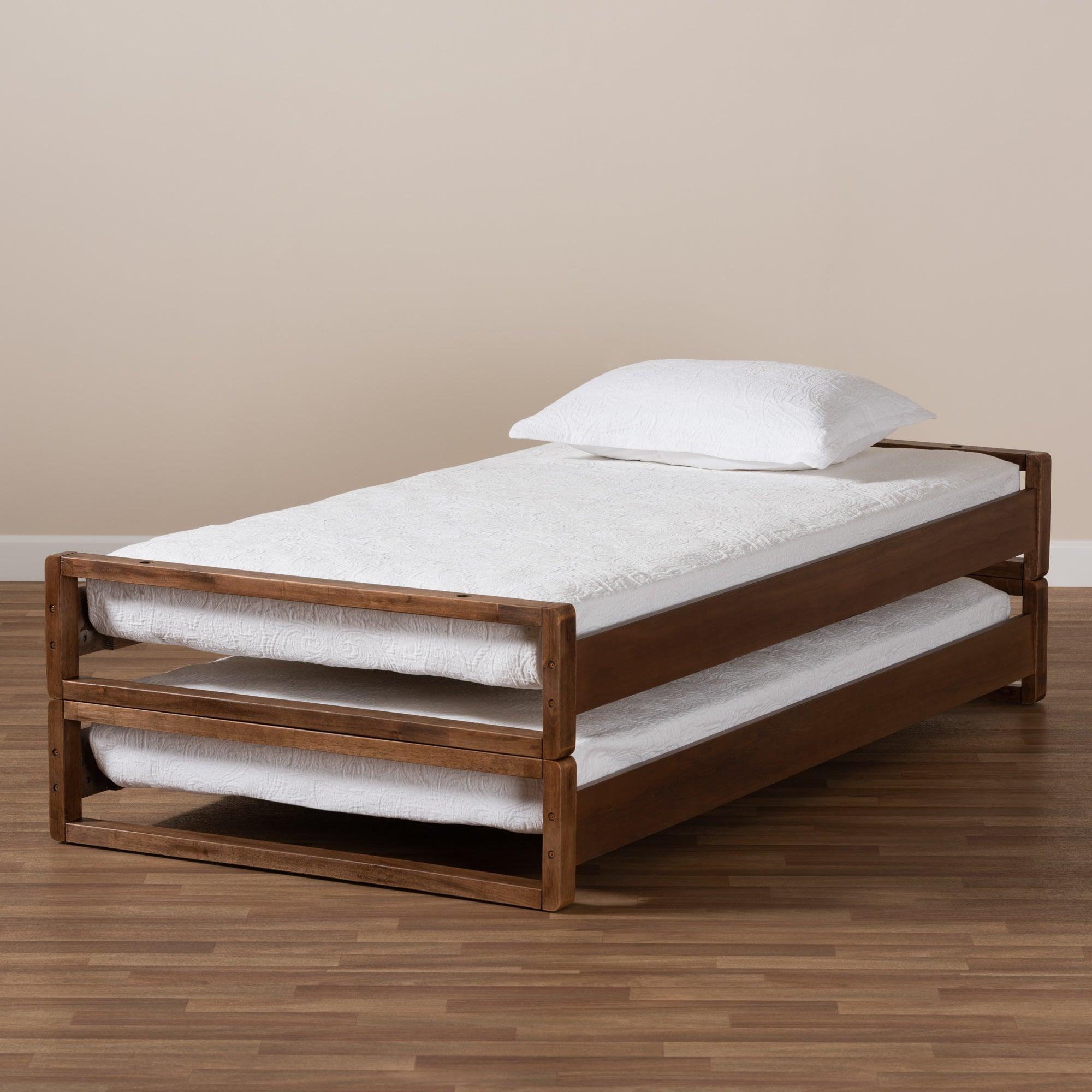 Klara Modern and Contemporary Finished Wood Expandable to Bed Frame