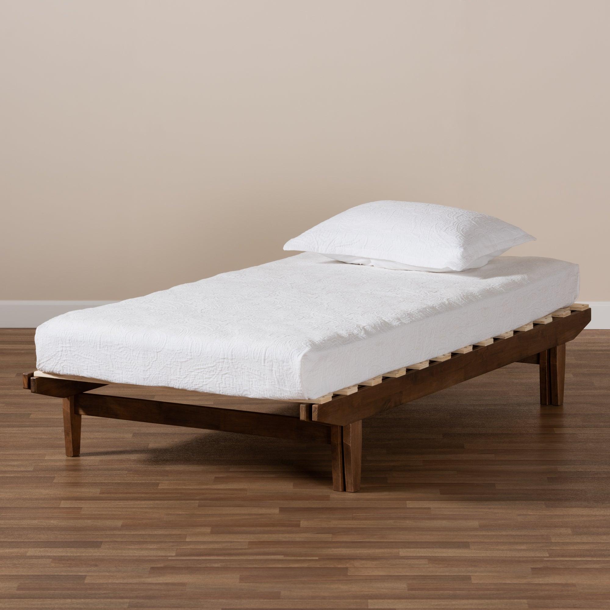 Hiro Modern and Contemporary Finished Wood Expandable to Bed Frame