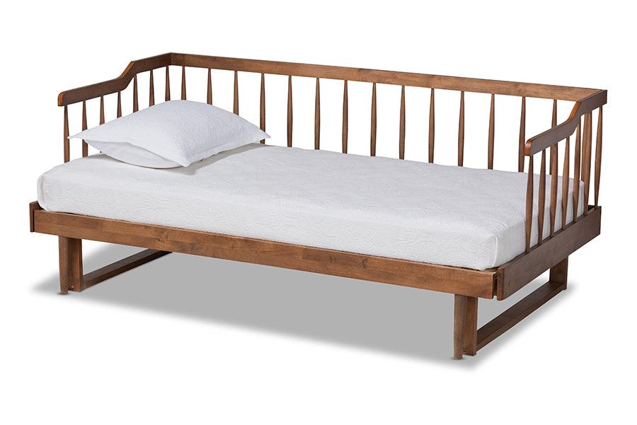 Muriel Modern and Transitional Finished Wood Expandable to Spindle Daybed