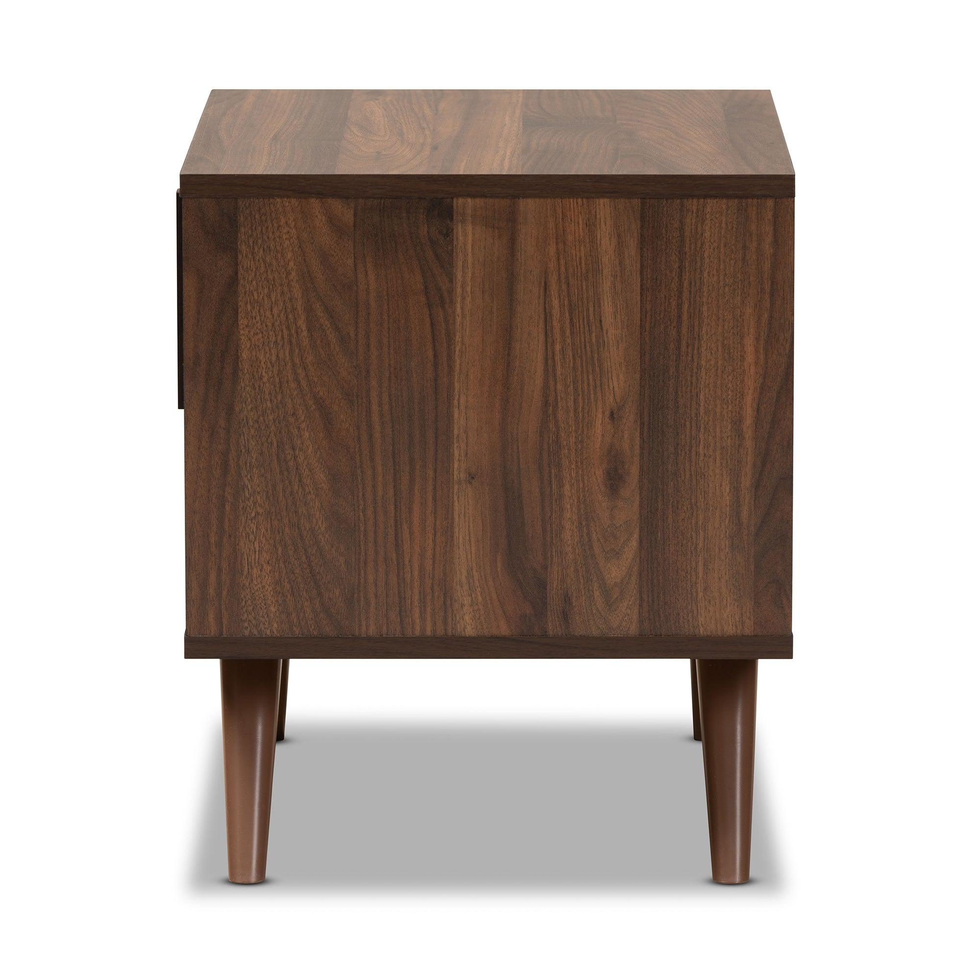 Naoki Modern and Contemporary Two-Tone and Finished Wood 1-Drawer Nightstand