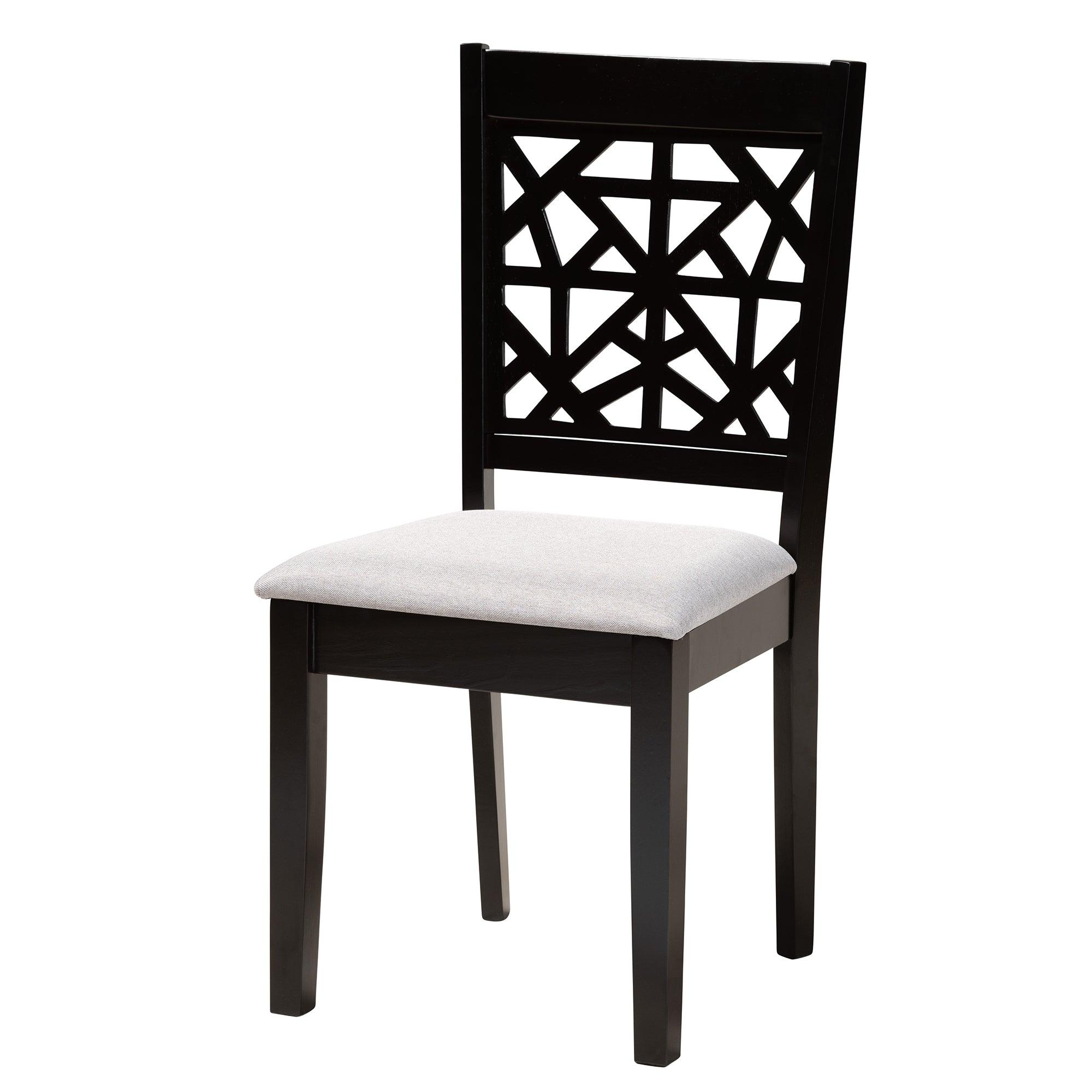 Aiden Modern Fabric and Finished Wood 5-Piece Dining Set