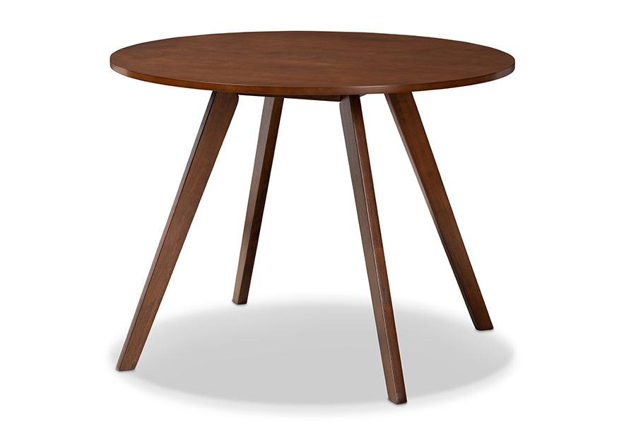 Alana Mid-Century Modern Transitional Finished Round Wood Dining Table