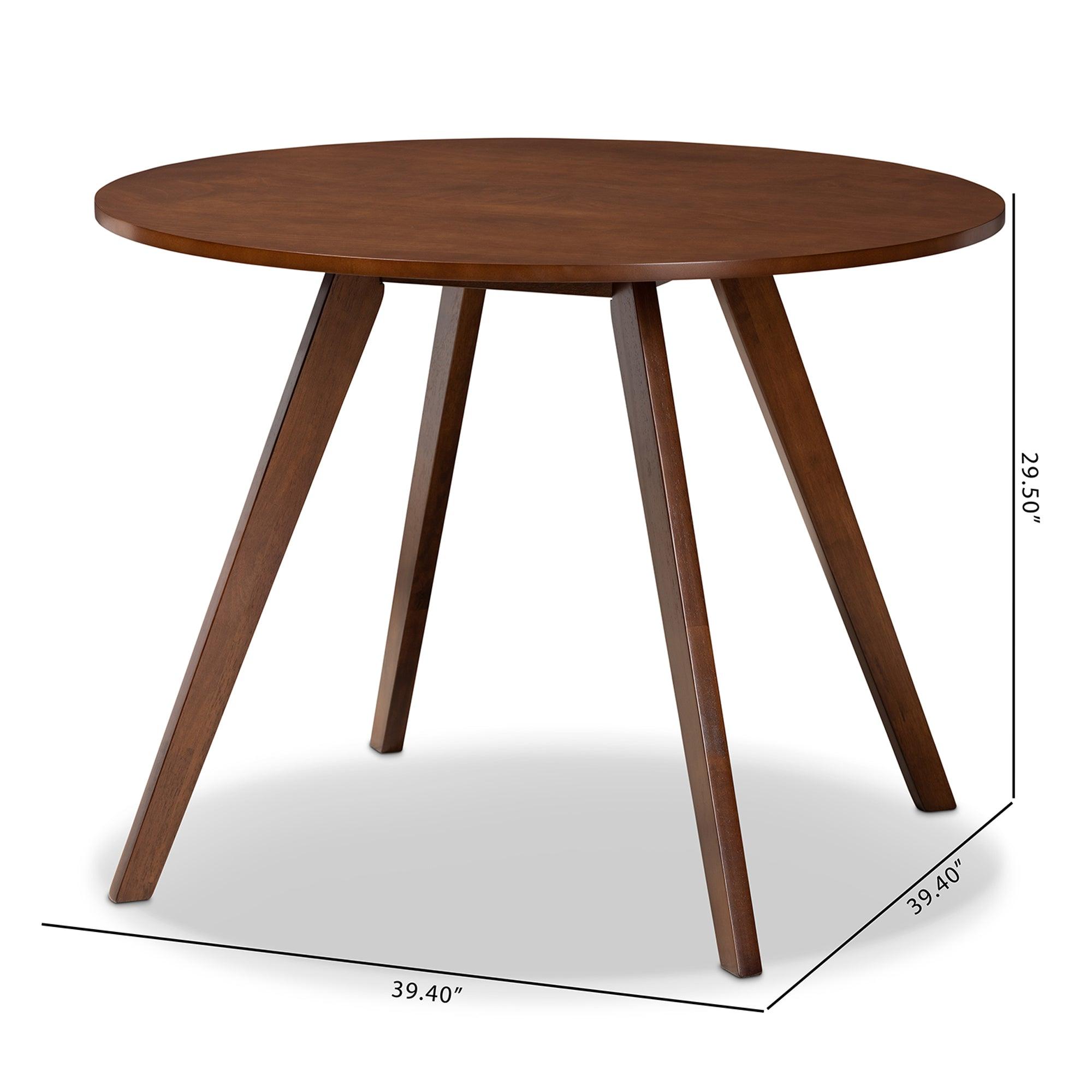 Alana Mid-Century Modern Transitional Finished Round Wood Dining Table