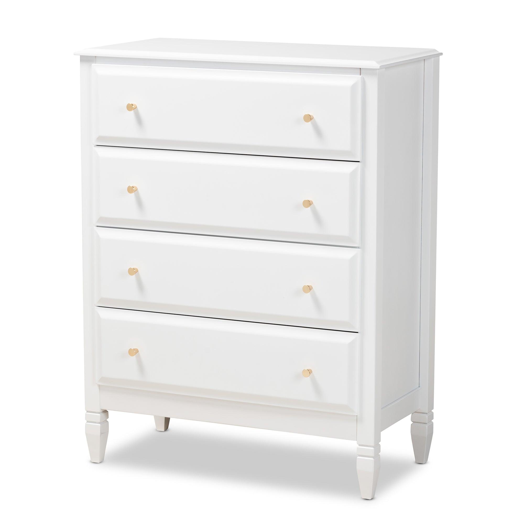 Naomi Classic and Transitional Finished Wood 4-Drawer Bedroom Chest