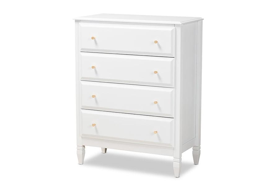 Naomi Classic and Transitional Finished Wood 4-Drawer Bedroom Chest