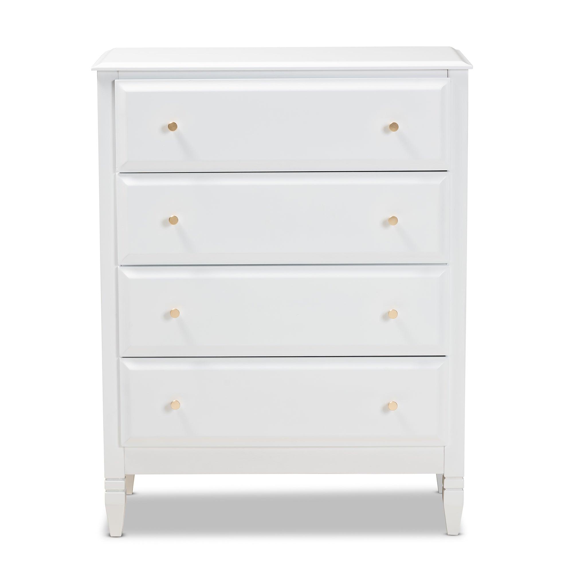 Naomi Classic and Transitional Finished Wood 4-Drawer Bedroom Chest