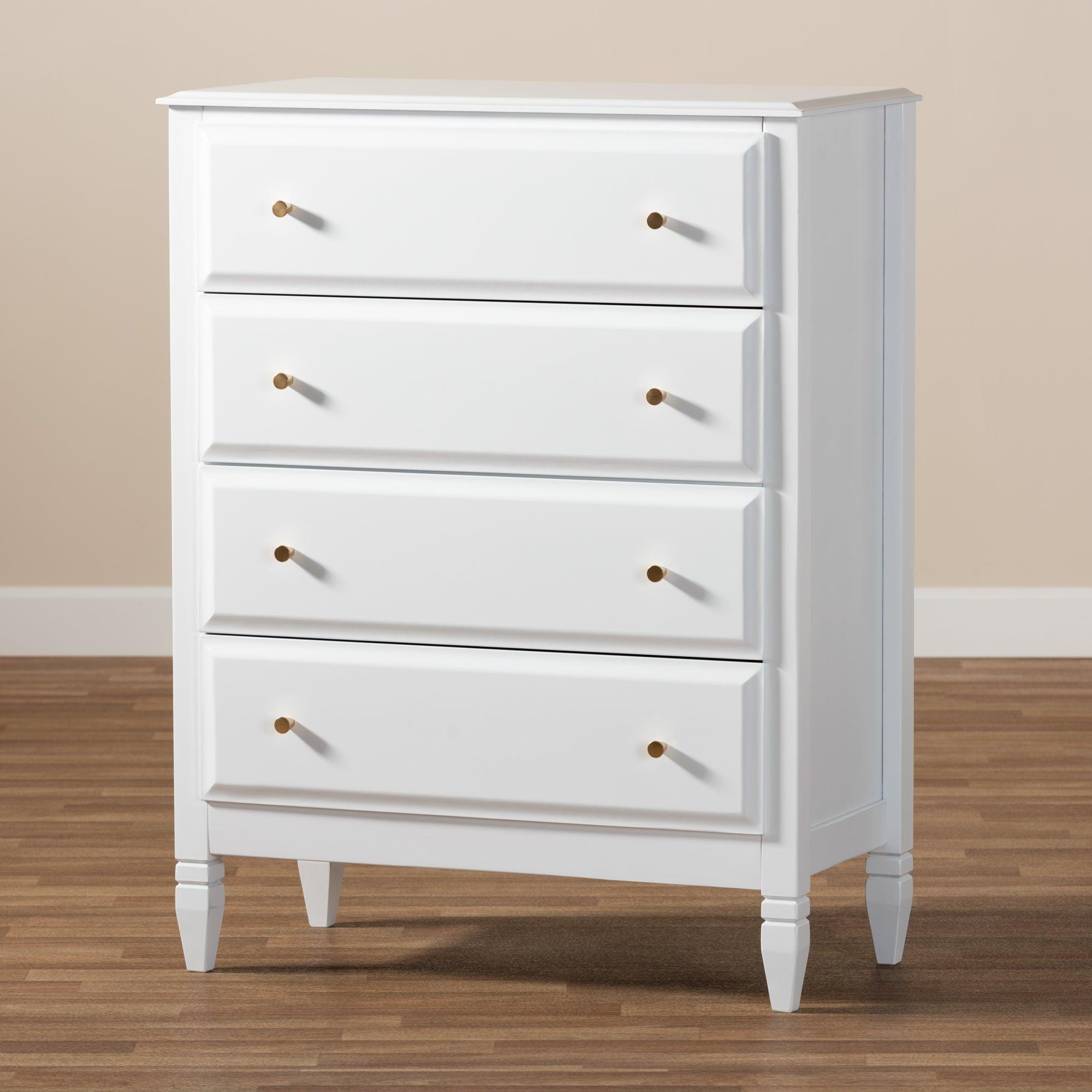 Naomi Classic and Transitional Finished Wood 4-Drawer Bedroom Chest