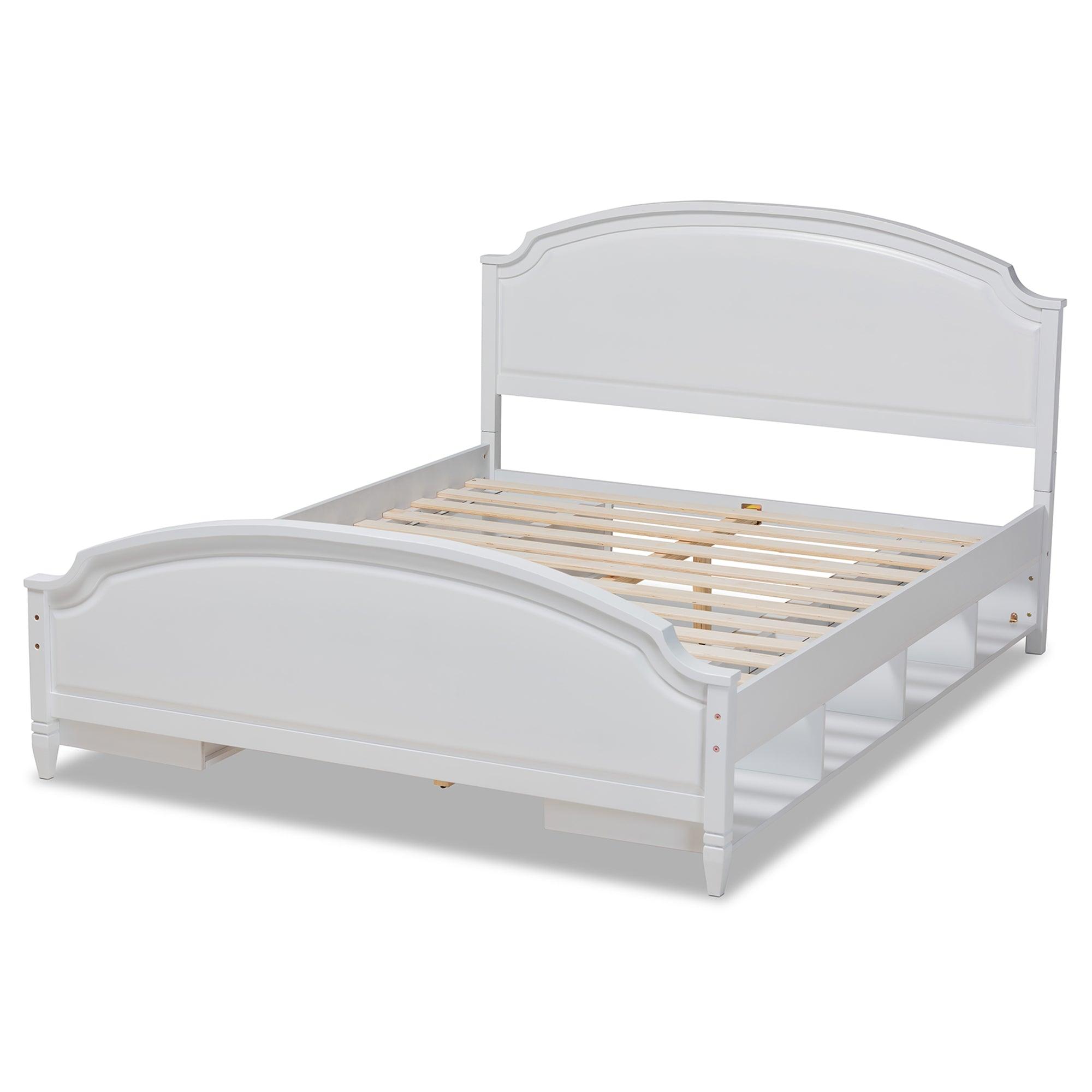 Elise Classic and Traditional Transitional Finished Wood Storage Platform Bed