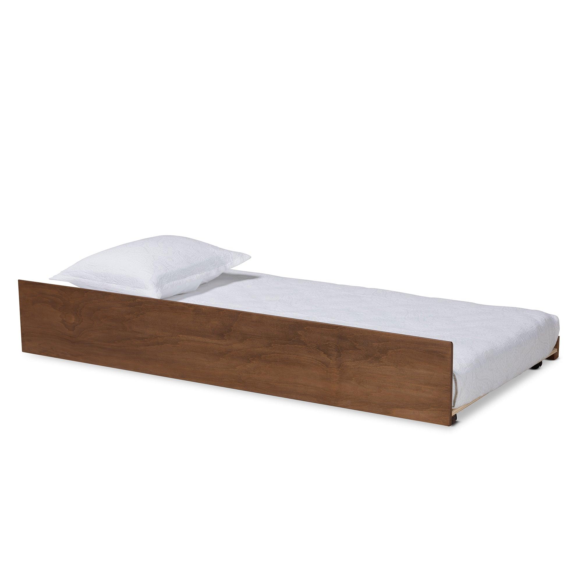 Midori Modern and Contemporary Transitional Finished Wood Trundle Bed