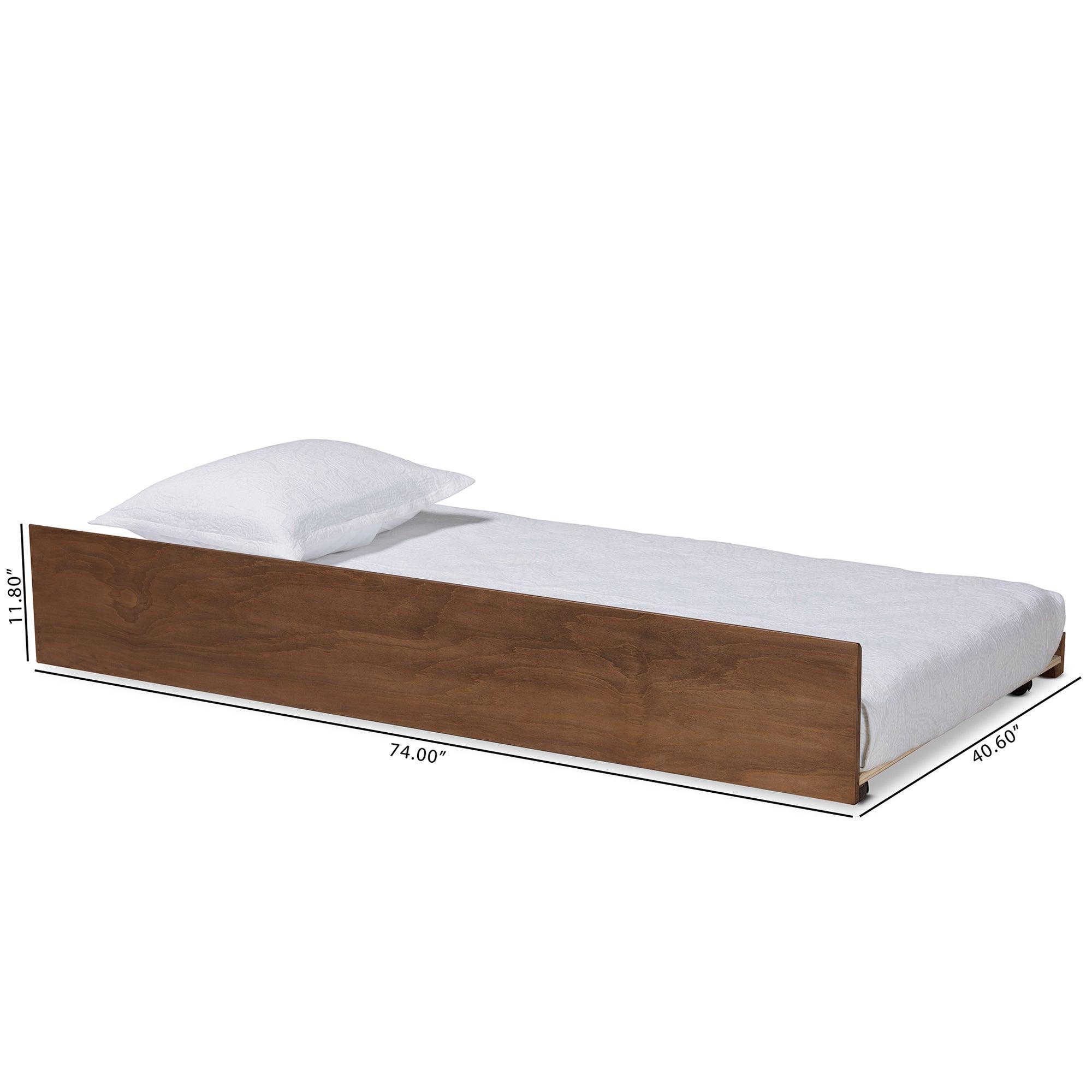 Midori Modern and Contemporary Transitional Finished Wood Trundle Bed