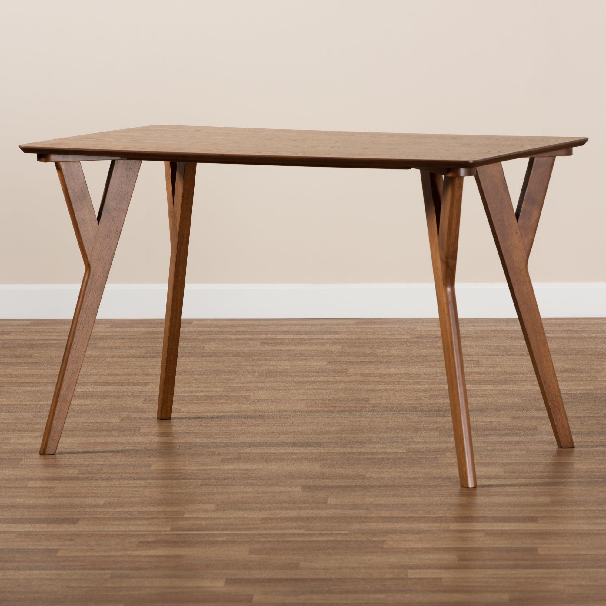 Sahar Mid-Century Modern Transitional Finished Wood Dining Table