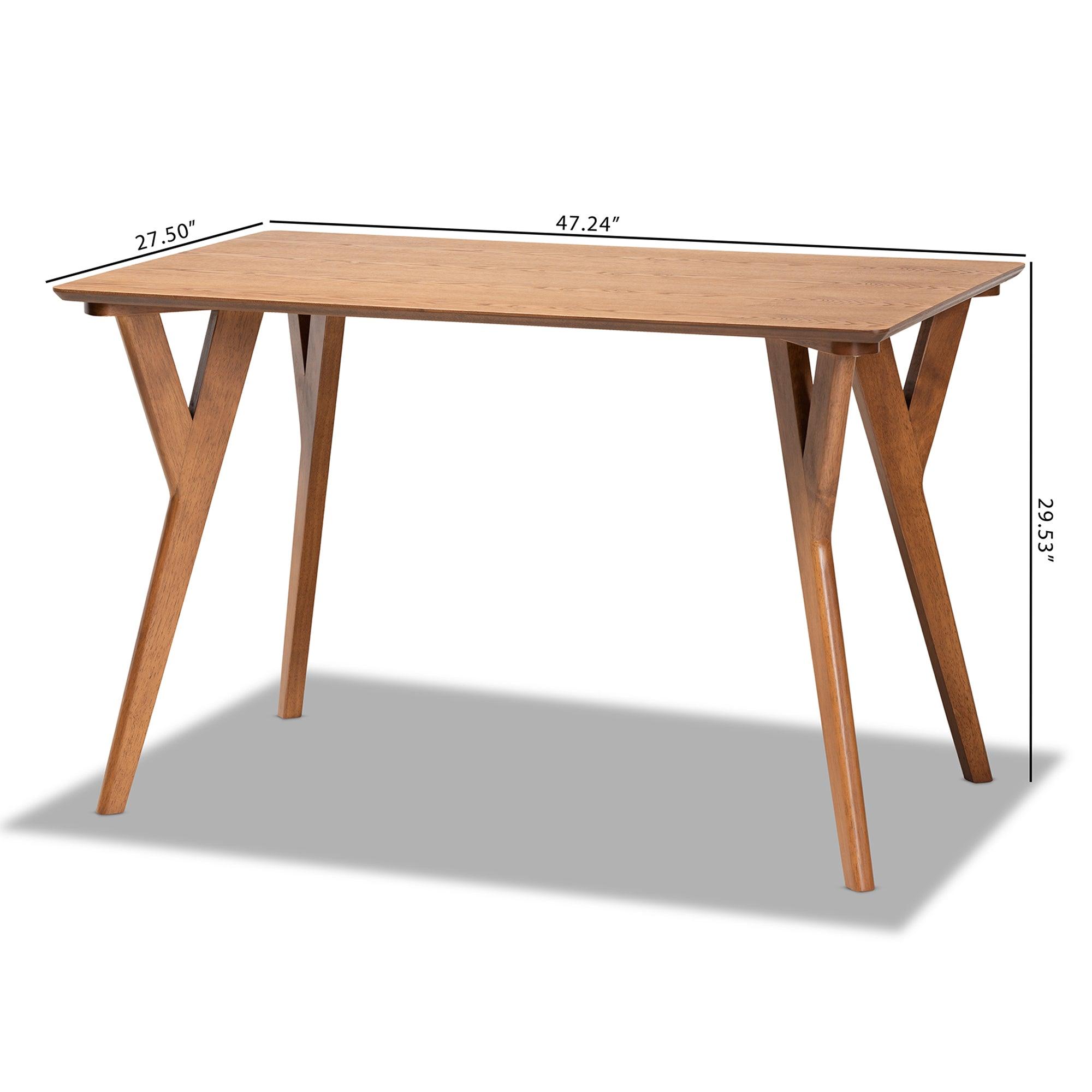 Sahar Mid-Century Modern Transitional Finished Wood Dining Table