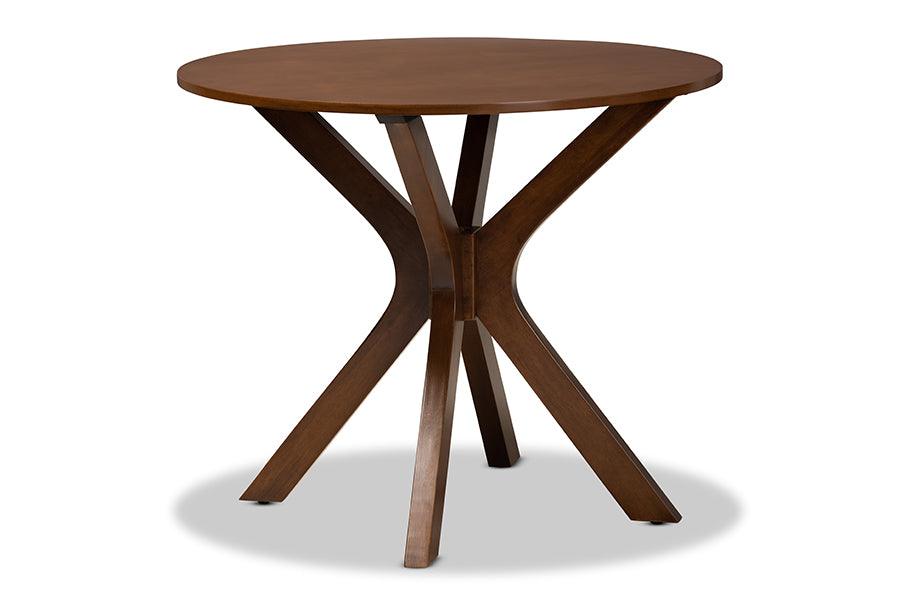 Kenji Modern and Contemporary Finished 34-Inch-Wide Round Wood Dining Table