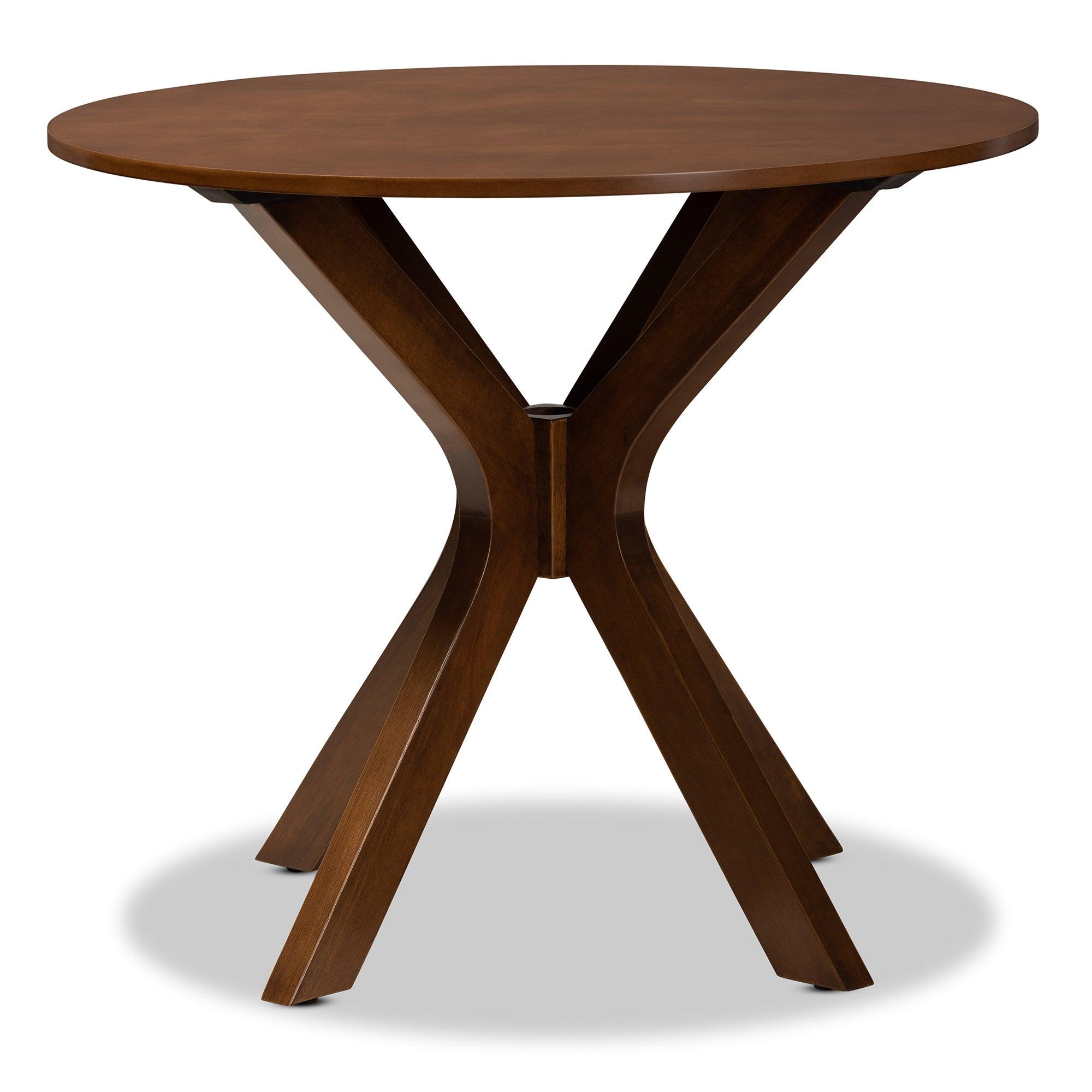 Kenji Modern and Contemporary Finished 34-Inch-Wide Round Wood Dining Table