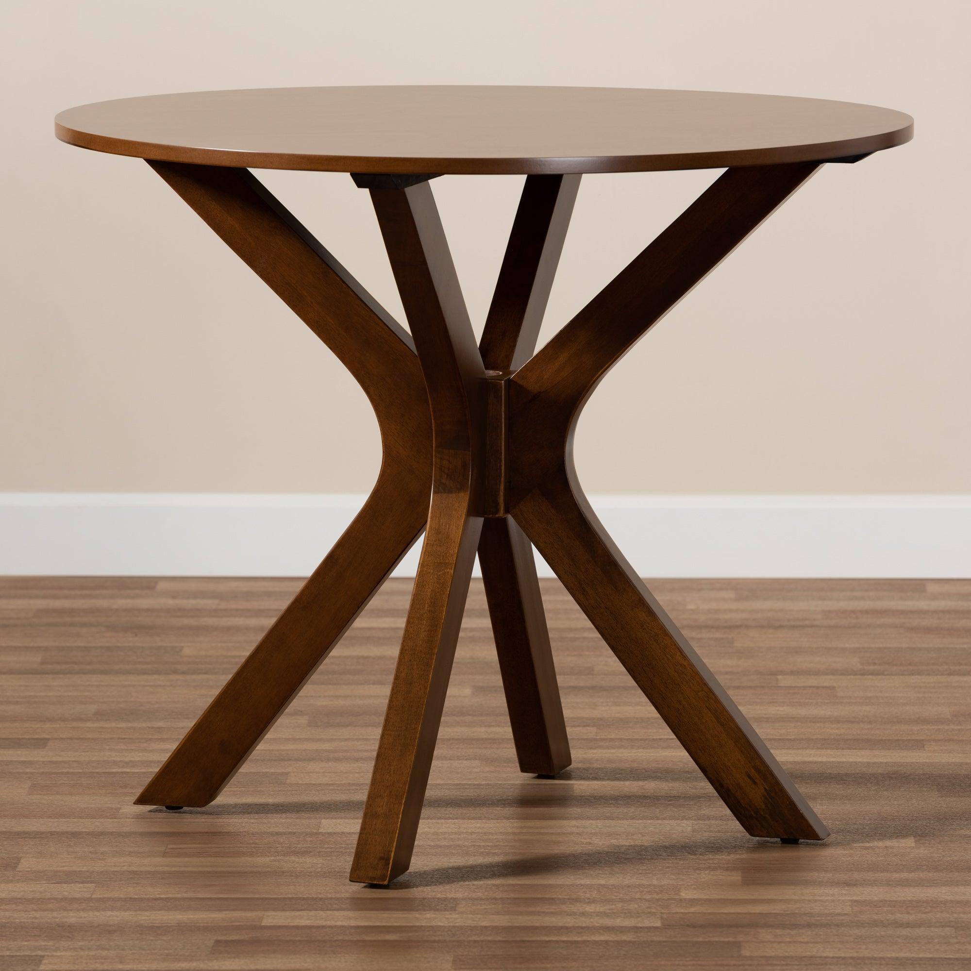 Kenji Modern and Contemporary Finished 34-Inch-Wide Round Wood Dining Table