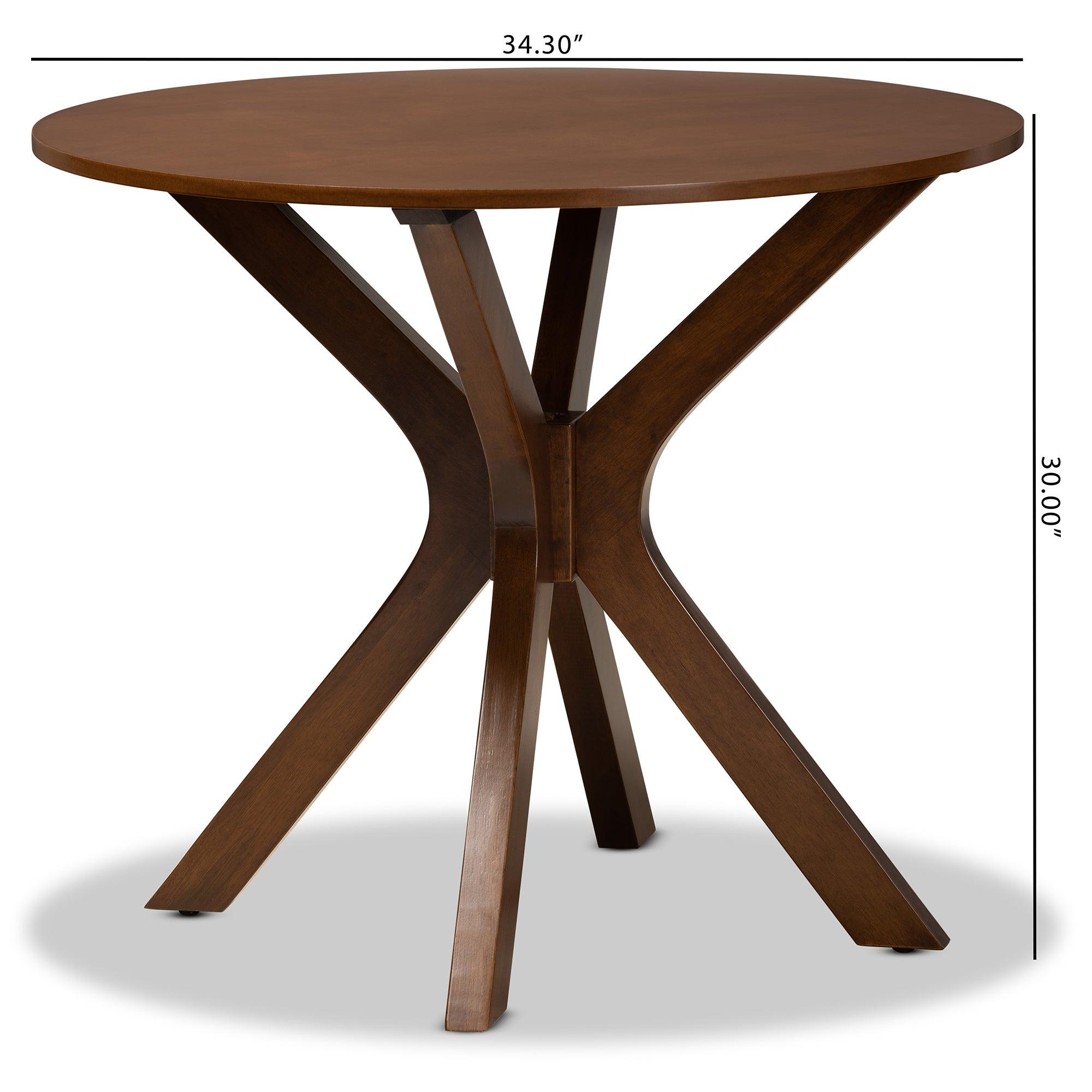 Kenji Modern and Contemporary Finished 34-Inch-Wide Round Wood Dining Table