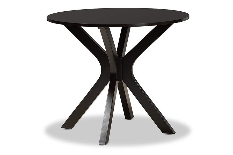 Kenji Modern and Contemporary Finished 34-Inch-Wide Round Wood Dining Table