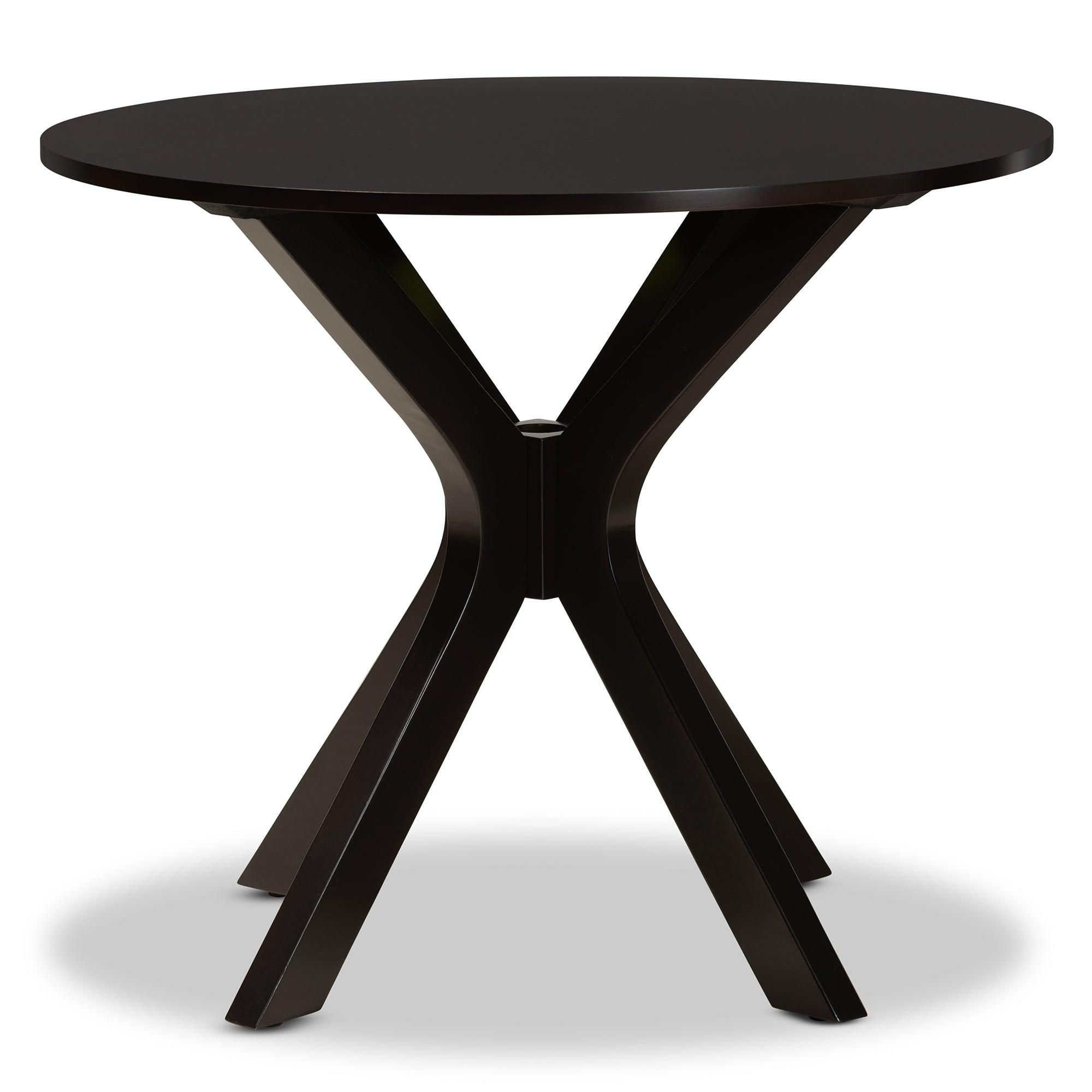 Kenji Modern and Contemporary Finished 34-Inch-Wide Round Wood Dining Table