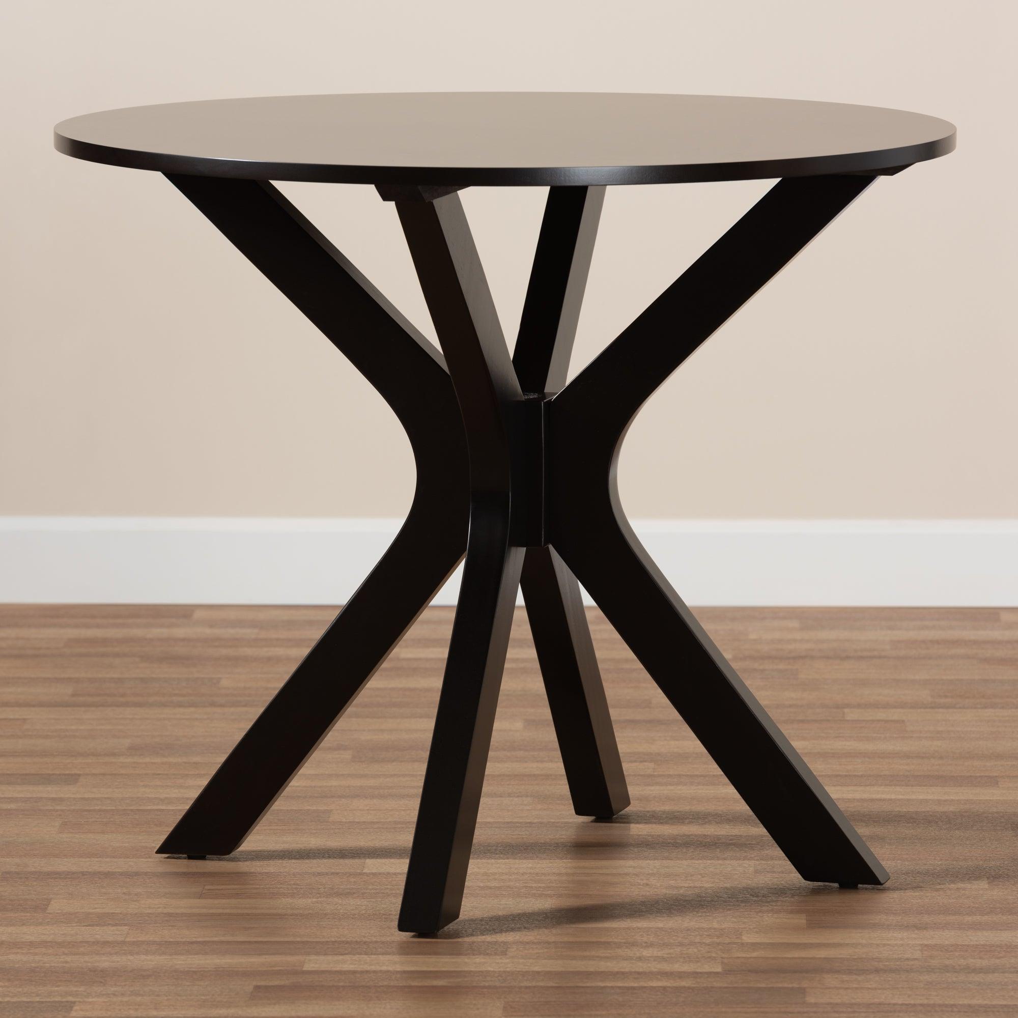 Kenji Modern and Contemporary Finished 34-Inch-Wide Round Wood Dining Table