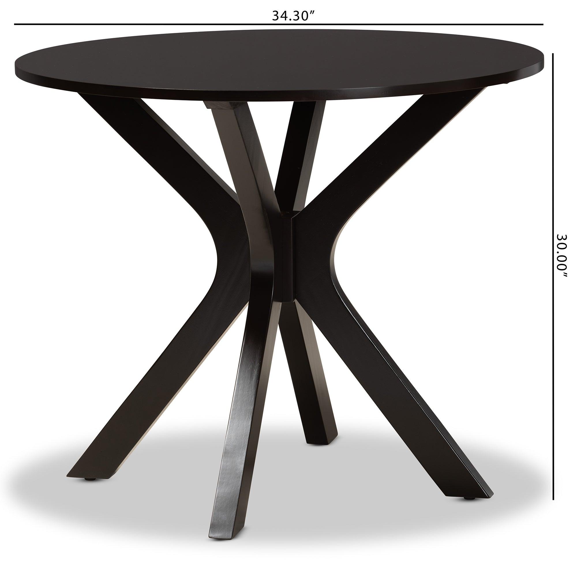 Kenji Modern and Contemporary Finished 34-Inch-Wide Round Wood Dining Table