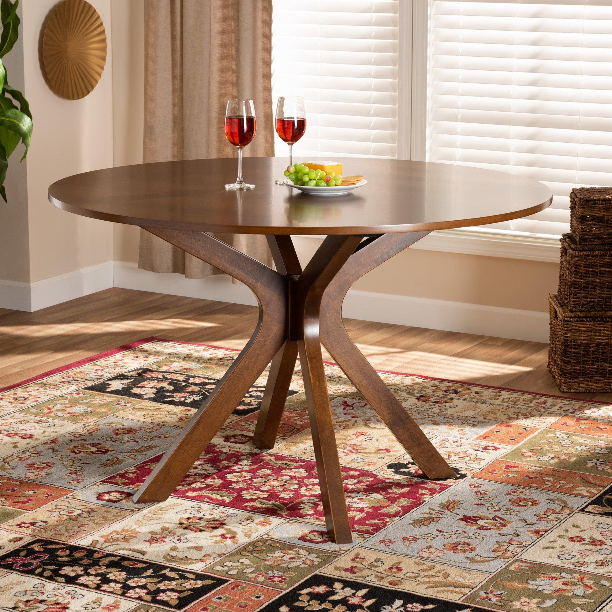 Kenji Modern and Contemporary Finished 45-Inch-Wide Round Wood Dining Table